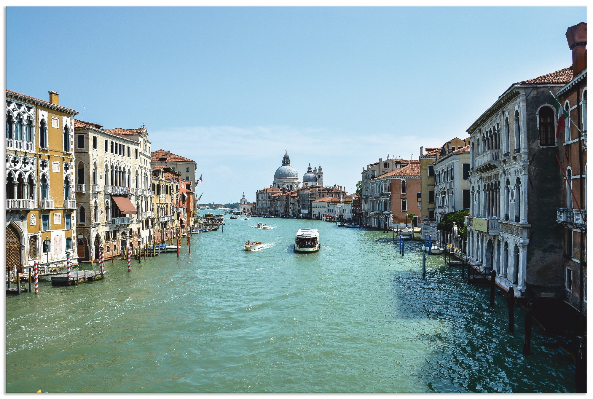 Image of Artland Wandbild »Canale Grande Venedig bei Sonnenschein«, Italien, (1 St.), in vielen Grössen & Produktarten - Alubild / Outdoorbild für den Aussenbereich, Leinwandbild, Poster, Wandaufkleber / Wandtattoo auch für Badezimmer geeignet bei Ackermann Versan