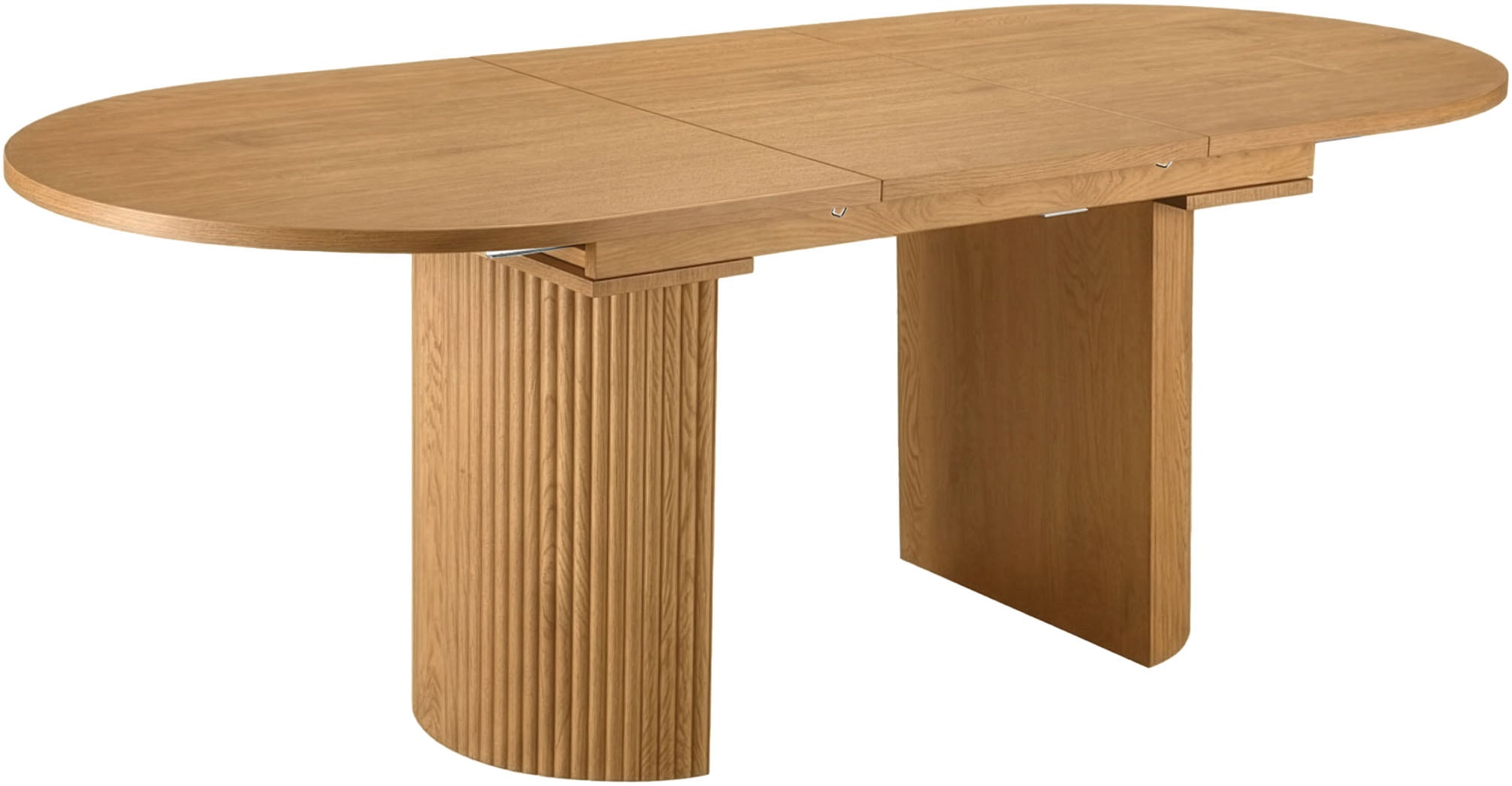 GOODproduct Table de salle à manger »Gartempe« extensible 160-210 cm, extension synchronisée, incl. tablette, largeur 90cm