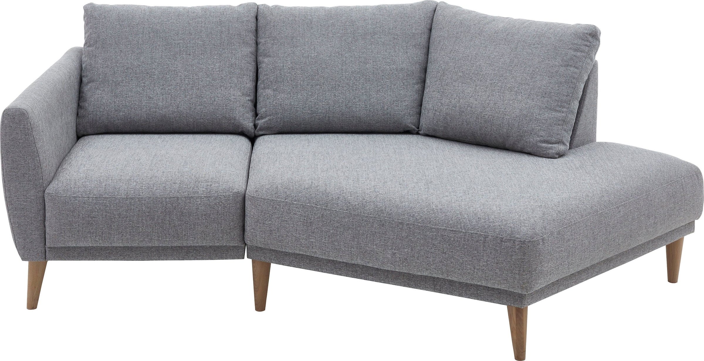 ATLANTIC home collection 2,5-Sitzer »Elvis«, Polsterecke mit offenem Ende im skandinavischen Stil, Massivholzfüsse