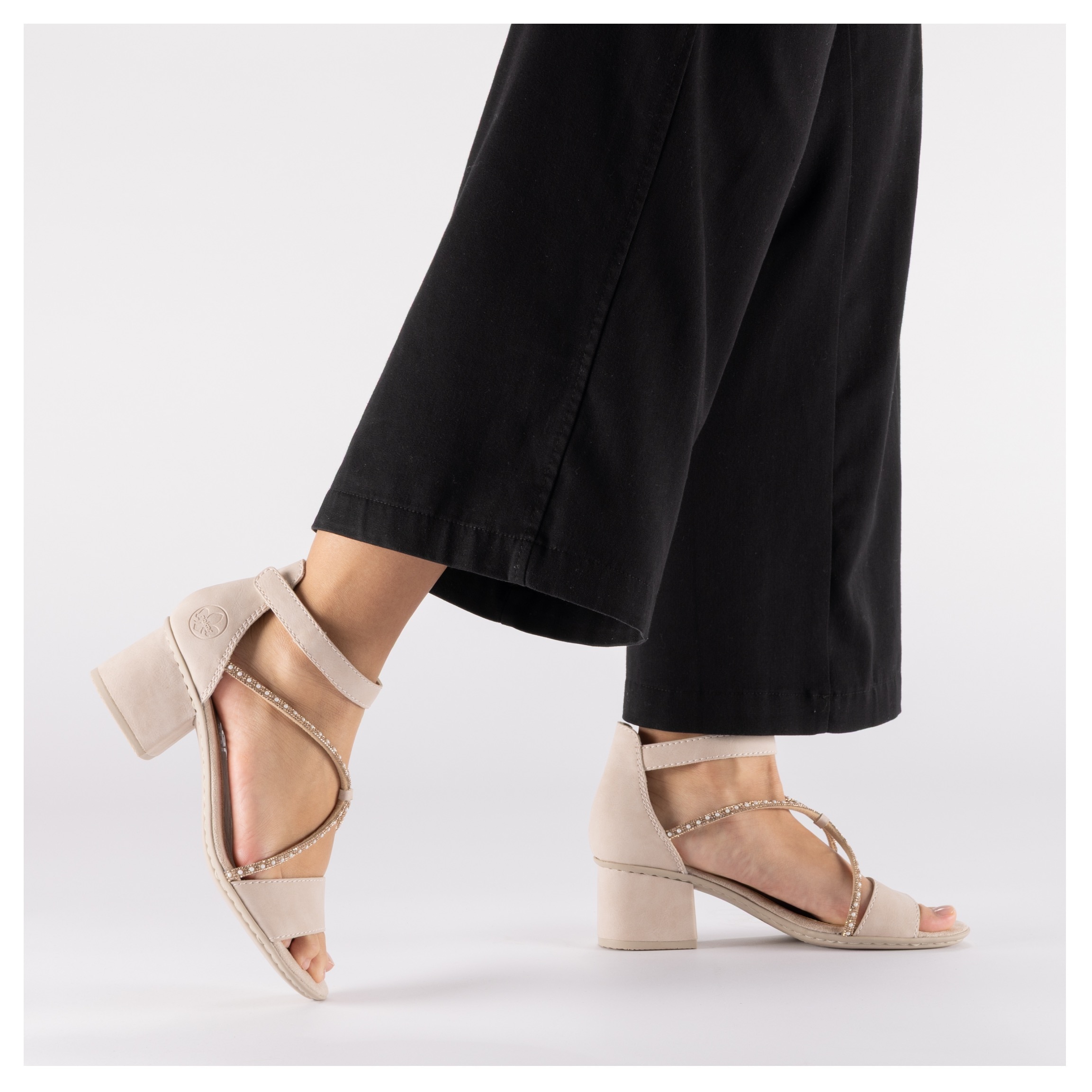 Rieker Sandalette  Sommerschuh, Sandale, Blockabsatz, mit praktischem Klettverschluss