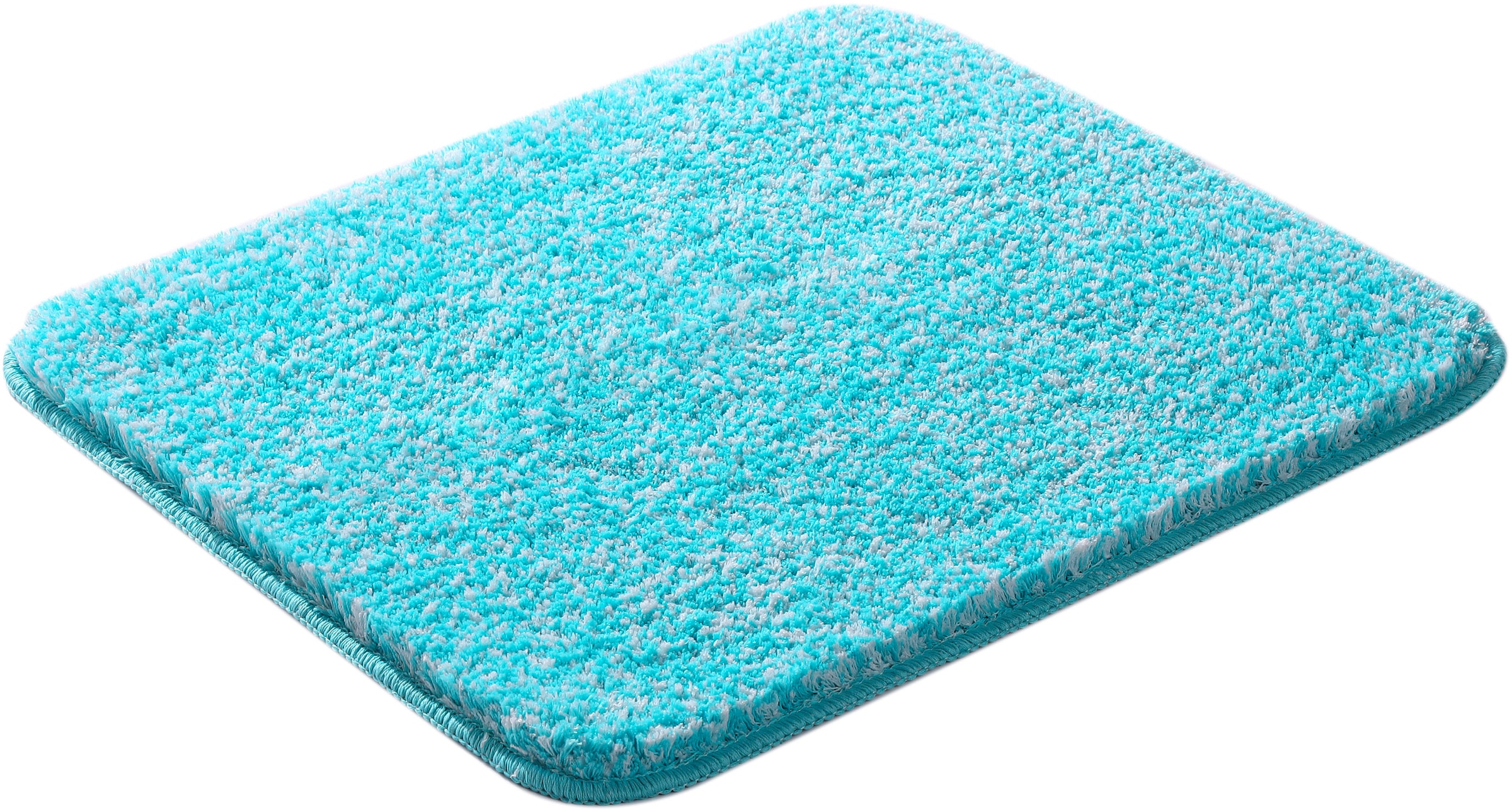 my home Badematte »Vanessa meliert, Badvorleger, Badezimmer Teppich, Duschvorleger« Höhe 20 mm rutschhemmend beschichtet strapazierfähig Badteppich, weiche Haptik, unifarben