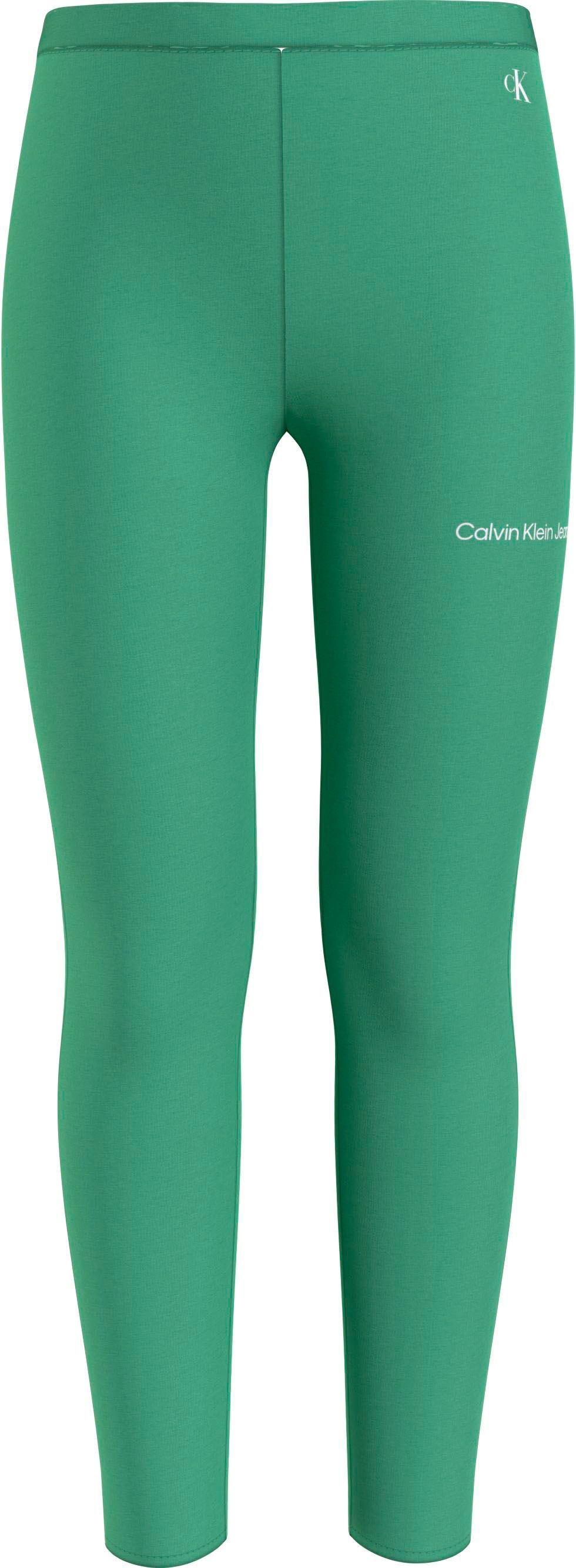 Trendige Calvin Klein Jeans Klein Logoschriftzug kaufen Junior auf Bein Kinder dem Kids Leggings, Calvin MiniMe,mit versandkostenfrei