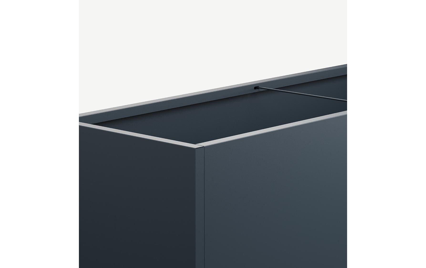 Herstera Garden Bac à plantes aus Stahl, 150x50x50 cm, anthrazit