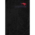 KangaROOS Unisex-Bademantel »Cassidy«, für Damen & Herren, mit Kapuze & Logostickerei, lang, einfarbiger Bademantel aus 100% Baumwolle mit Taschen