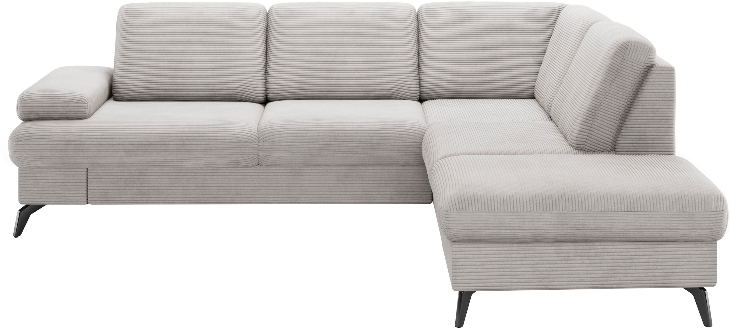sit&more Ecksofa »Morris Jubi L-Form«, inkl. Armteilfunktion und 1 Zierkissen, wahlweise mit Bettfunktion