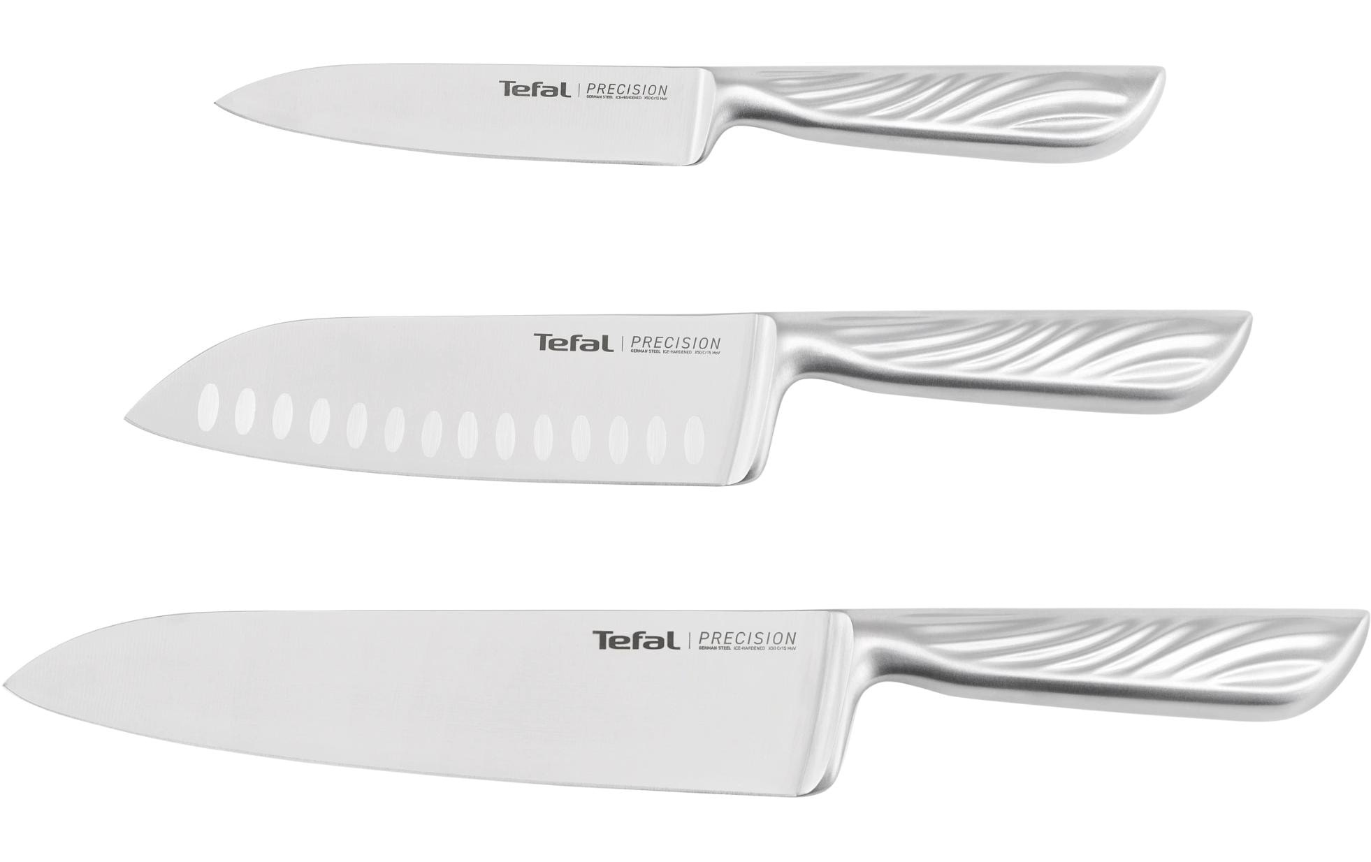 Image of Tefal Messer-Set "Precision für perfekte Schnitte bei jeder Zutat" hohe Schnittpräzision, langlebig, ergonomischer Griff, Wellenmuster