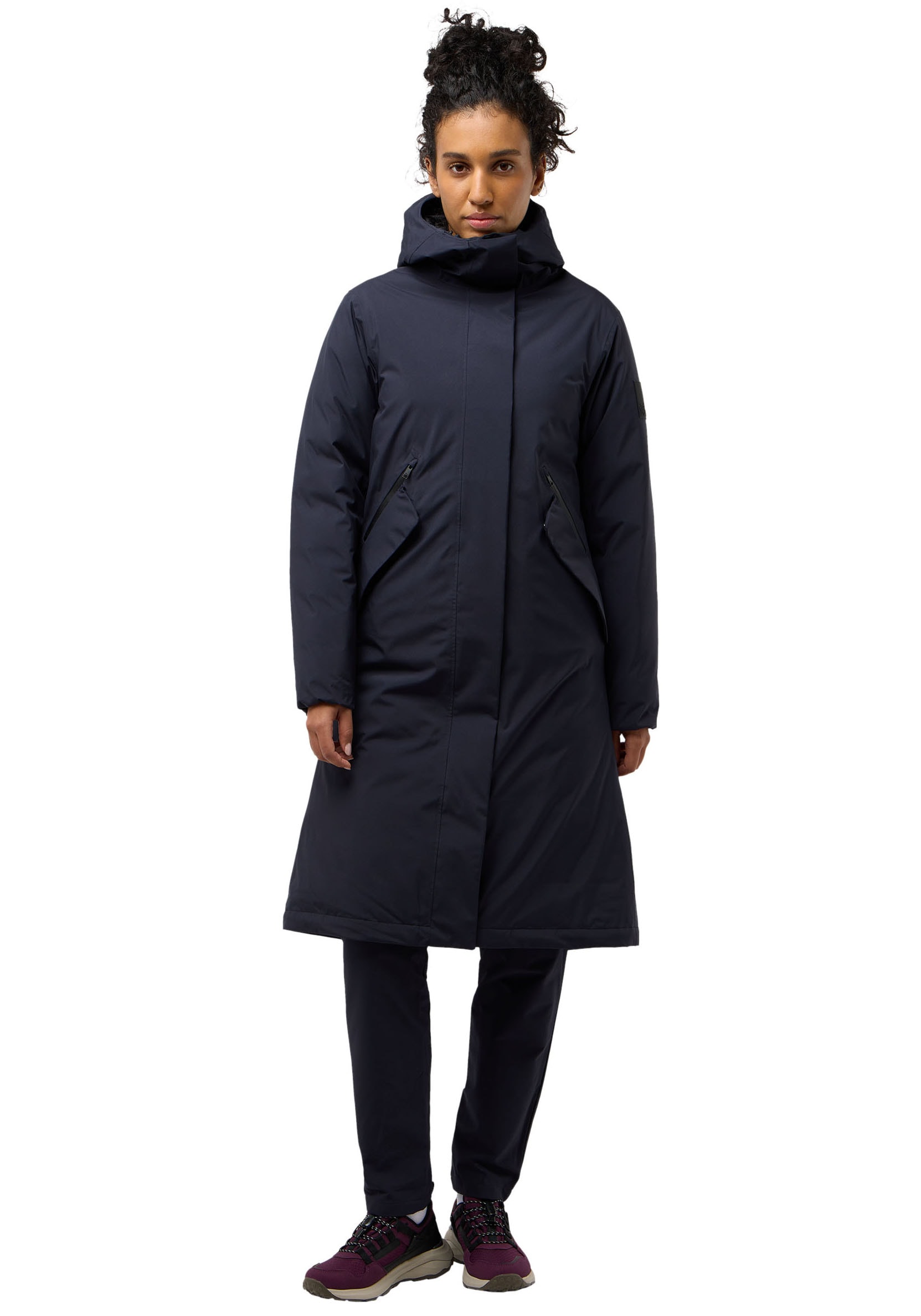 Image of Jack Wolfskin Daunenmantel "BRANDENBURGER" mit Kapuze, winddicht und windabweisend