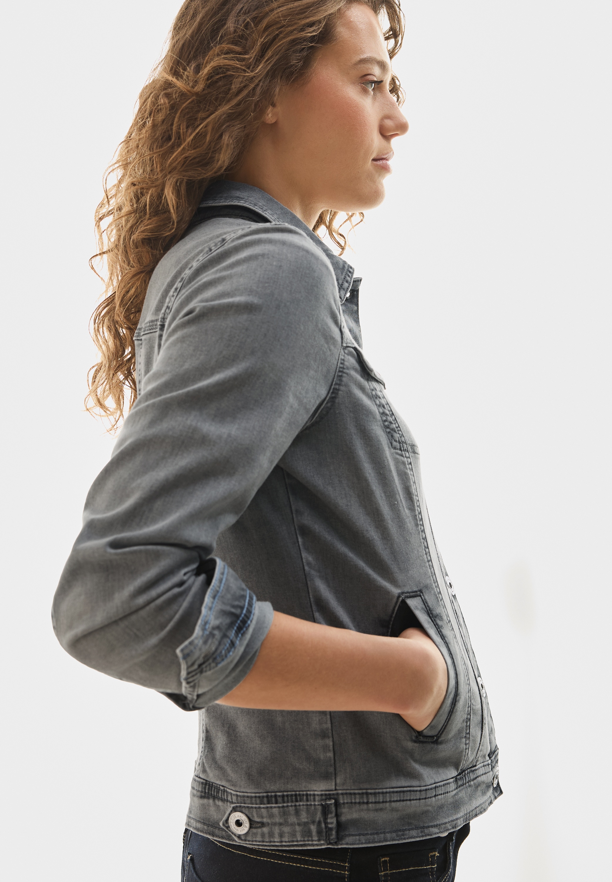 Cecil Jeansjacke, mit Hemdkragen