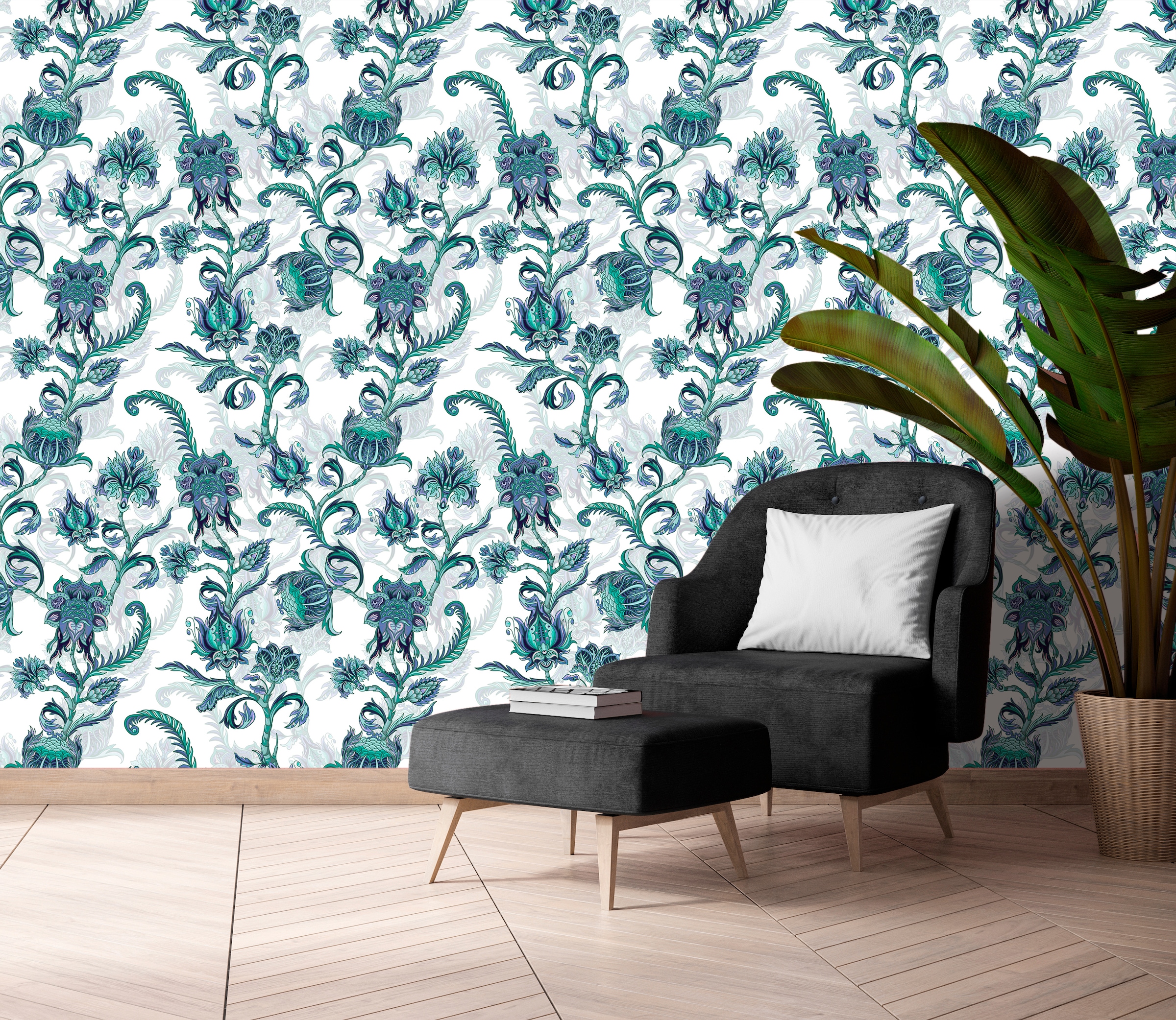 queence Papier peint vinyle »Jade« imprimé 90x250cm, selbstklebend, kinderleichte Anbringung, , Sticker