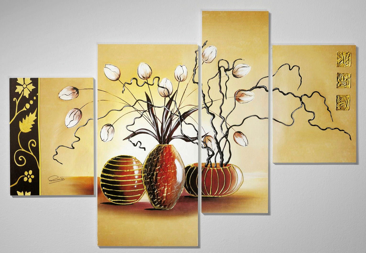 Image of DELAVITA Kunstdruck »Zweige in bauchigen Vasen«, (Set, 4 St.) bei Ackermann Versand Schweiz