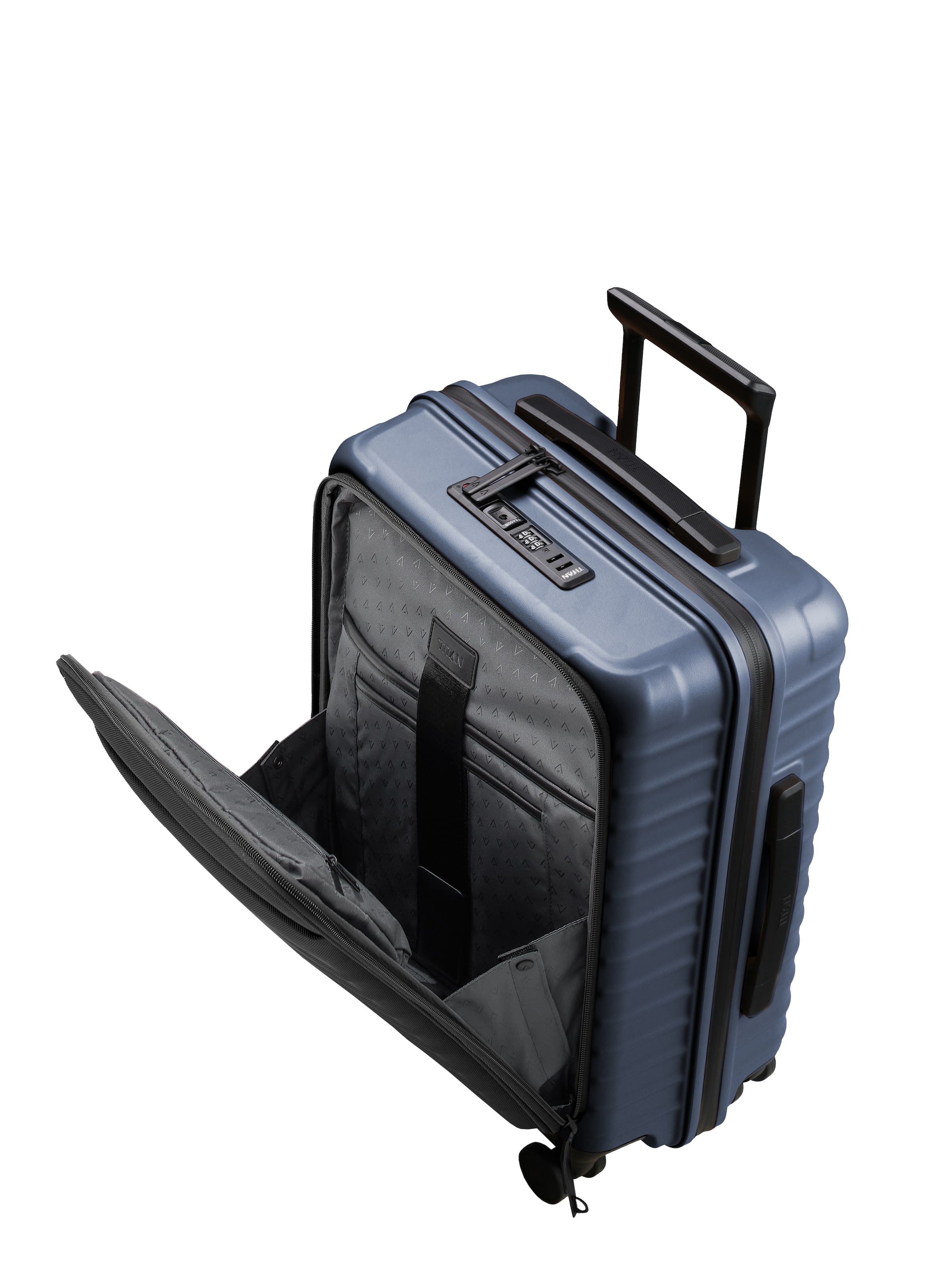 TITAN - Made in Germany Trolley »UPGRADE Koffer Hartschale« 42 l 4 Rollen avec surface résistante aux rayures et compartimentage intérieur astucieux