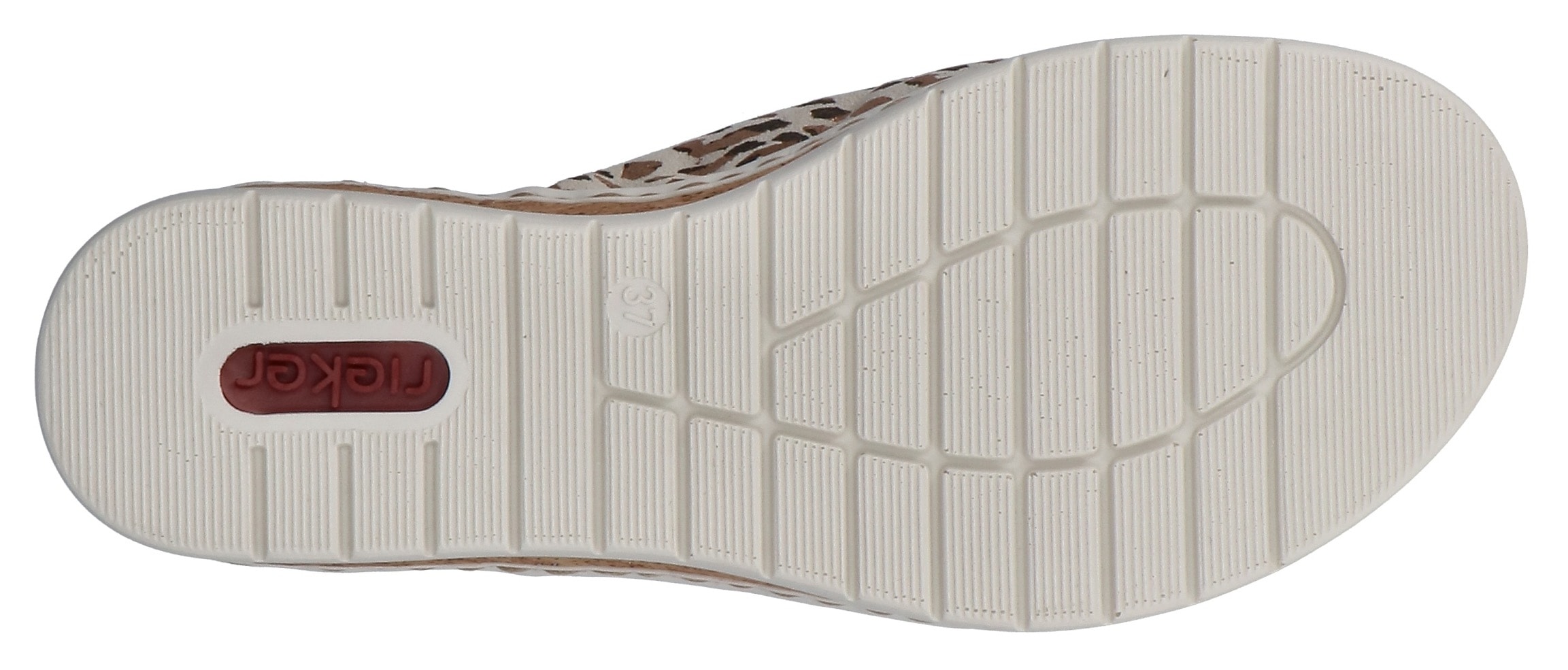 Rieker Pantolette  Chaussure d'été, chausson, talon compensé, à enfiler