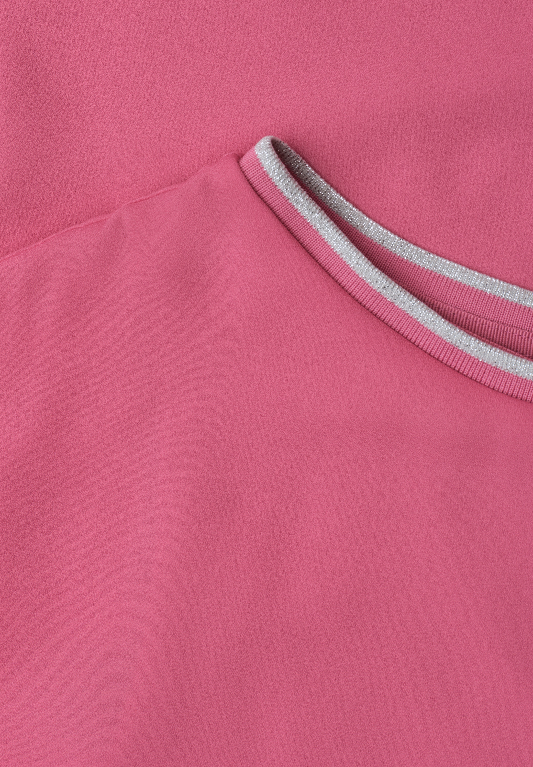 STREET ONE Shirttop 2-in-1 Sommershirt aus Chiffon mit Boat Neck
