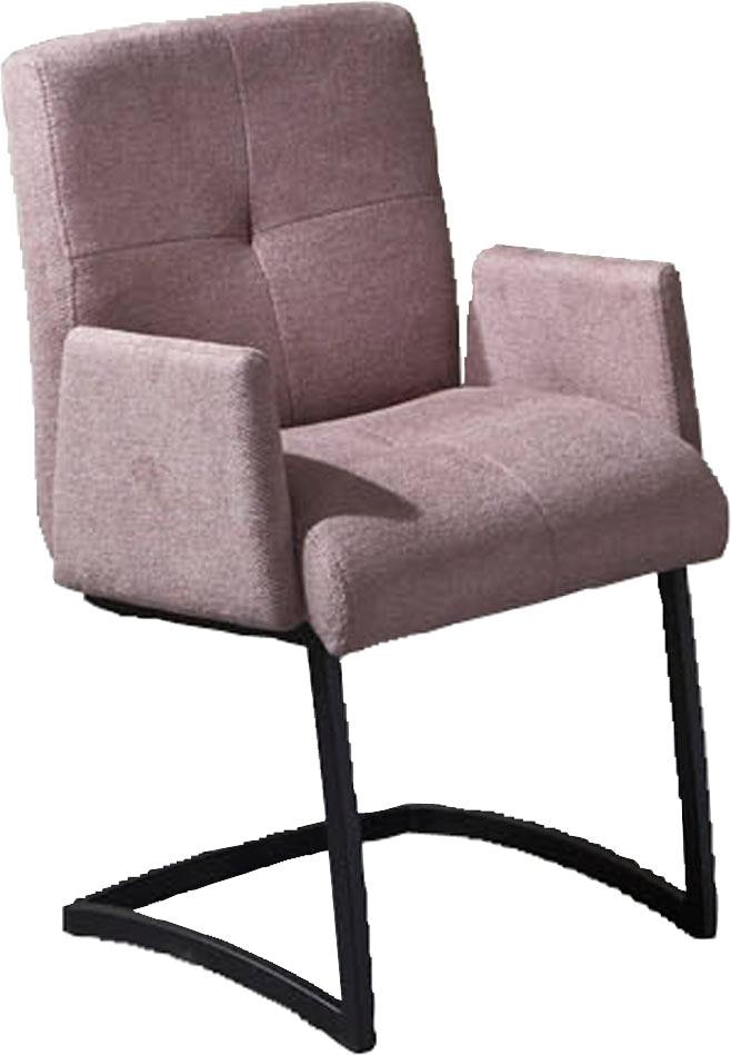 Image of exxpo - sofa fashion Freischwinger "Affogato mit komfortablen Armlehnen" () attraktiven Kreuznaht in der Rückenlehne