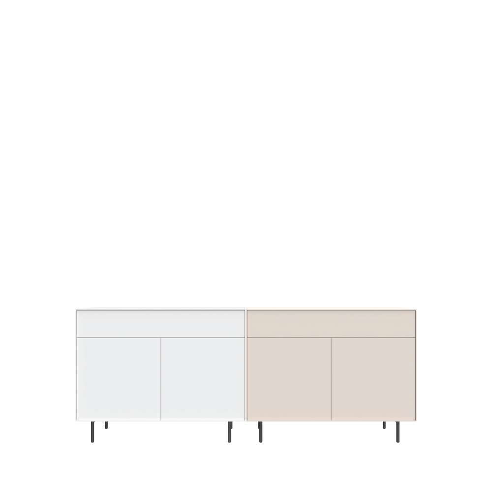 LeGer Home by Lena Gercke Table basse »Essentials, Kommode, Anrichte, Kombikommode, Schrank mit Metallfüssen« Breite: 111 cm, UV lackiert, Push-to-open-Funktion