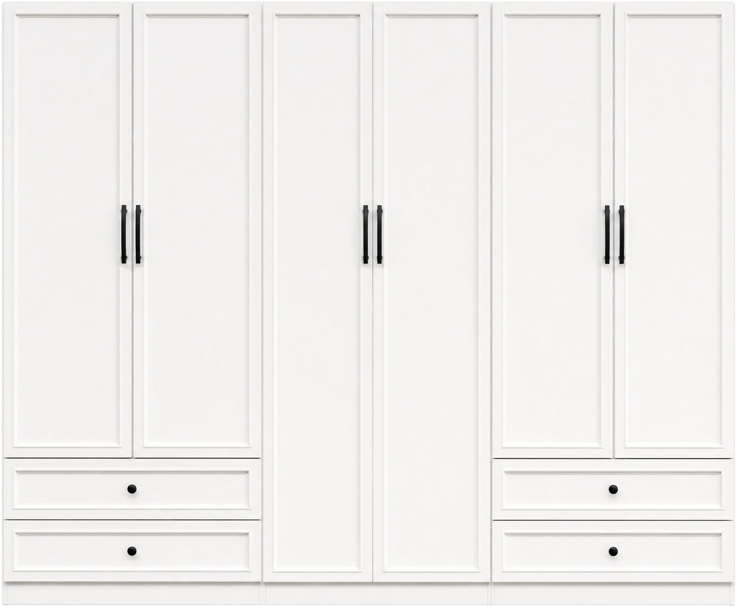 GOODproduct Armoires à vêtements »Arrian 240 cm Weiss | 6-türiger Drehtürenschrank im Landhausstil« ESPACE DE RANGEMENT XXL POUR VOTRE MAISON