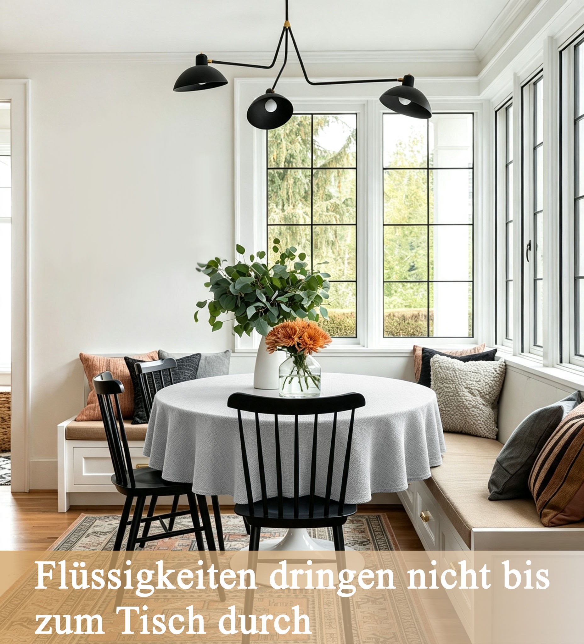 Image of GOODproduct Tischdecke "Ozzie 1 Stück, Leinenoptik, in eckig und rund" Formstabil & pflegeleicht, eckig oder rund, Dekoration