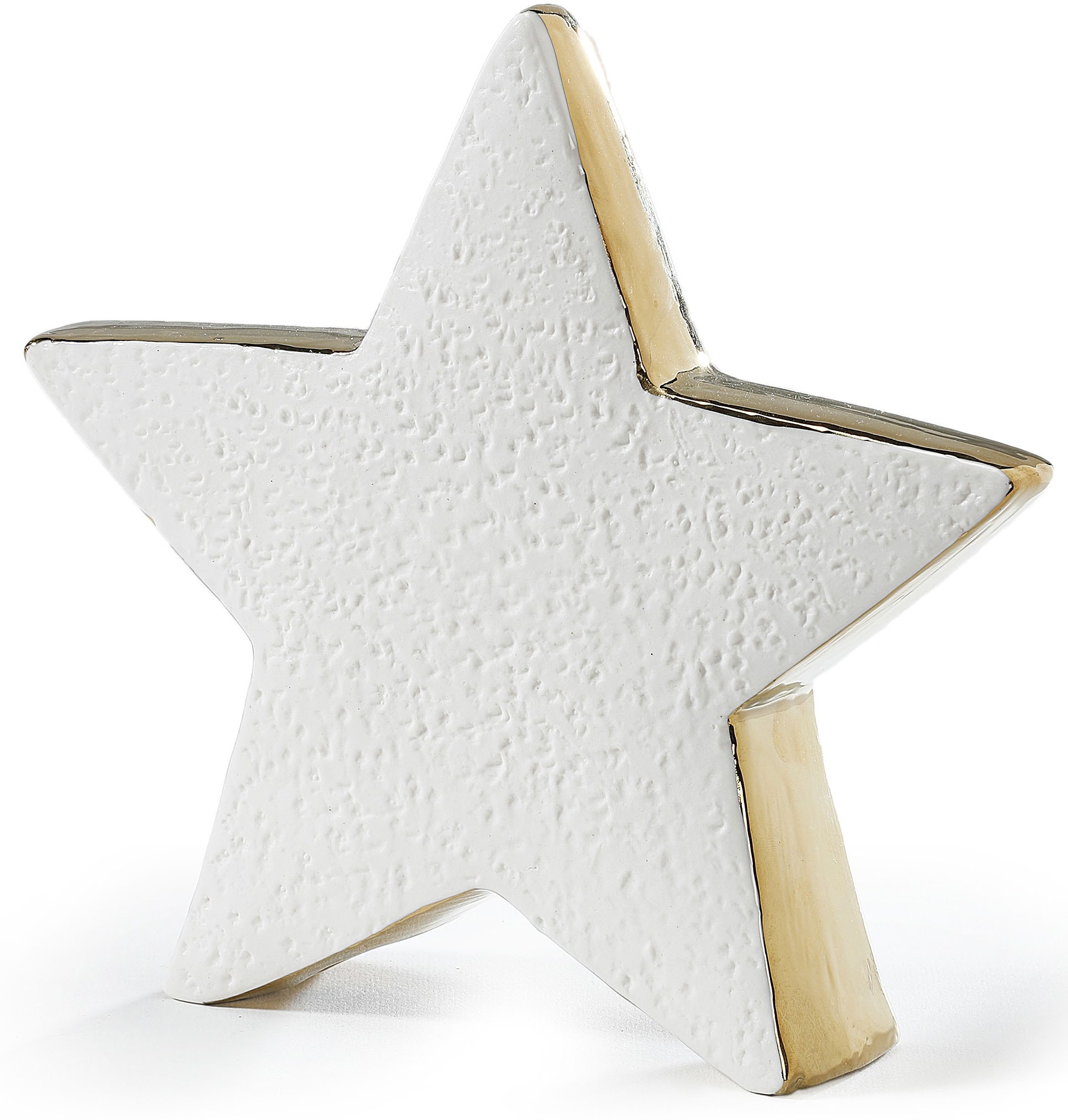 CHRISTMAS GOODS by Inge Dekostern »Weihnachtsstern, Weihnachtsdeko« mit goldfarbenen Kanten, Höhe ca. 11 cm und 19,5 cm