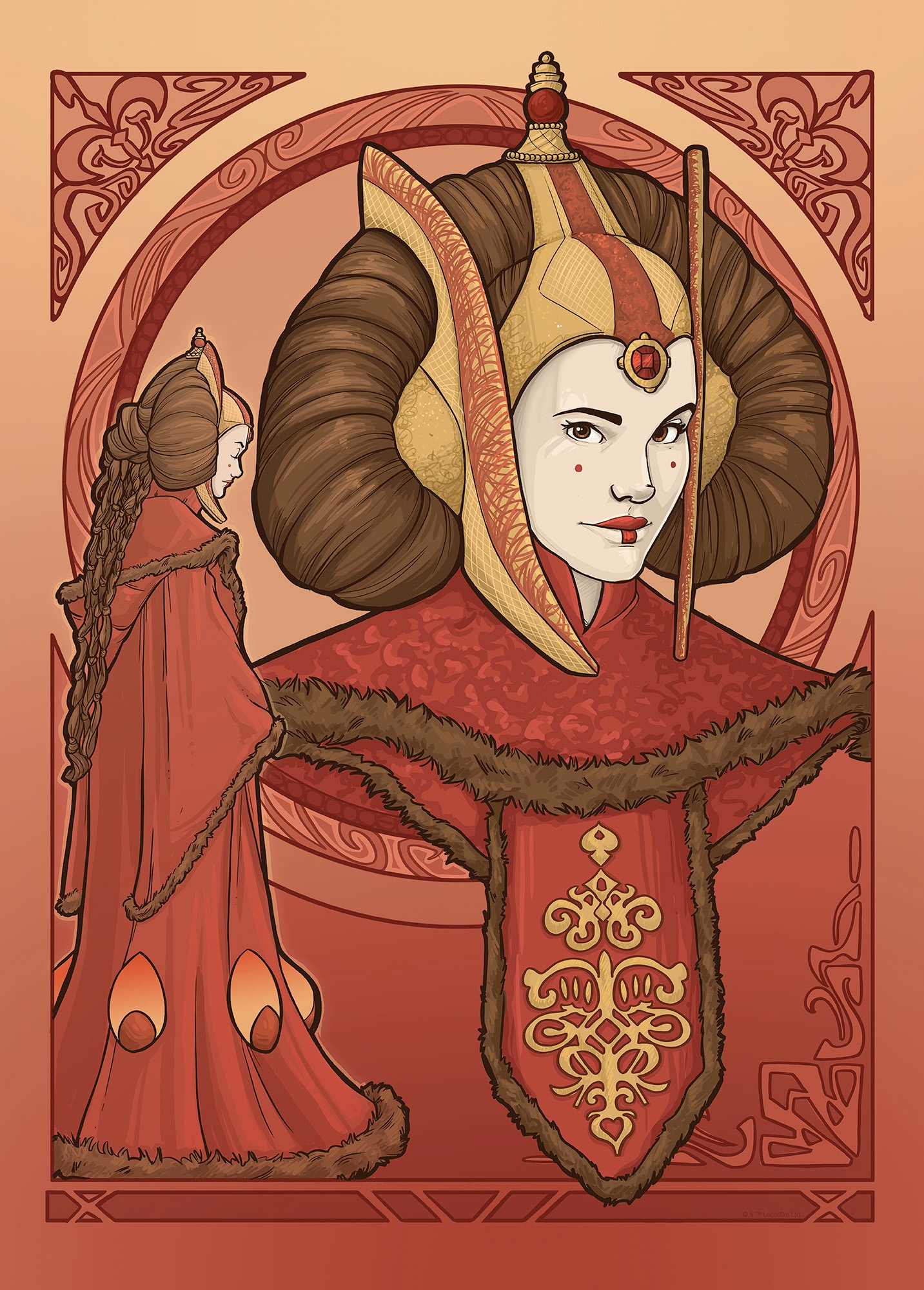 Komar Wandbild »Star Wars Queen Padmé Amidala« Disney Set, 1 Stk. tlg. 50 x 70 cm (Breite x Höhe) - Kinderzimmer, Dekoration