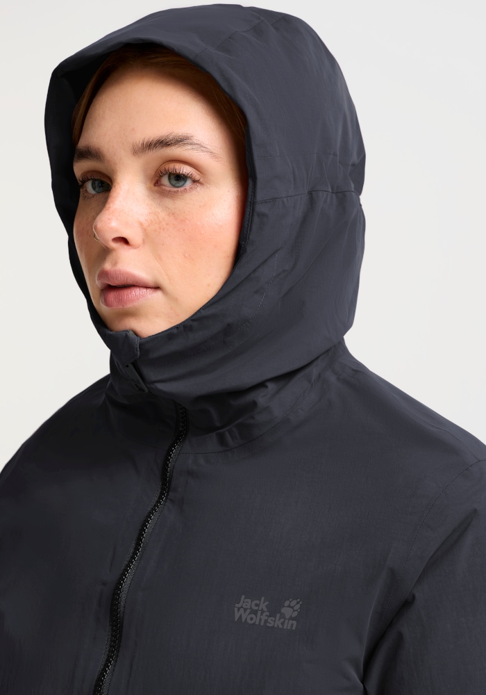 Jack Wolfskin Manteau en duvet »FIORA BAY COAT W RDS« Pour activités sportives de plein air et randonnée, coupe longue