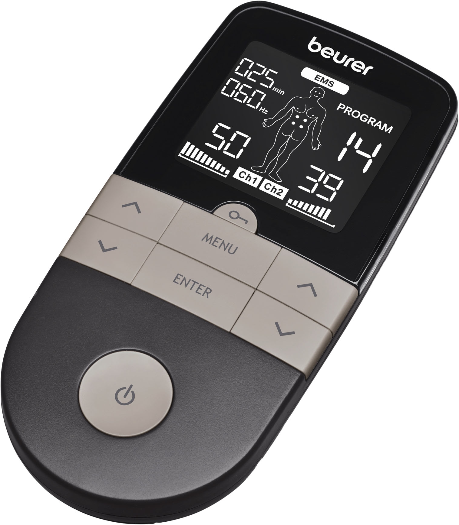 BEURER TENS-EMS-Gerät "Digital EM 1 R Relief+, 3-in-1 Reizstromgerät" zur Schmerztherapie, Muskelstimulation und Entspannung