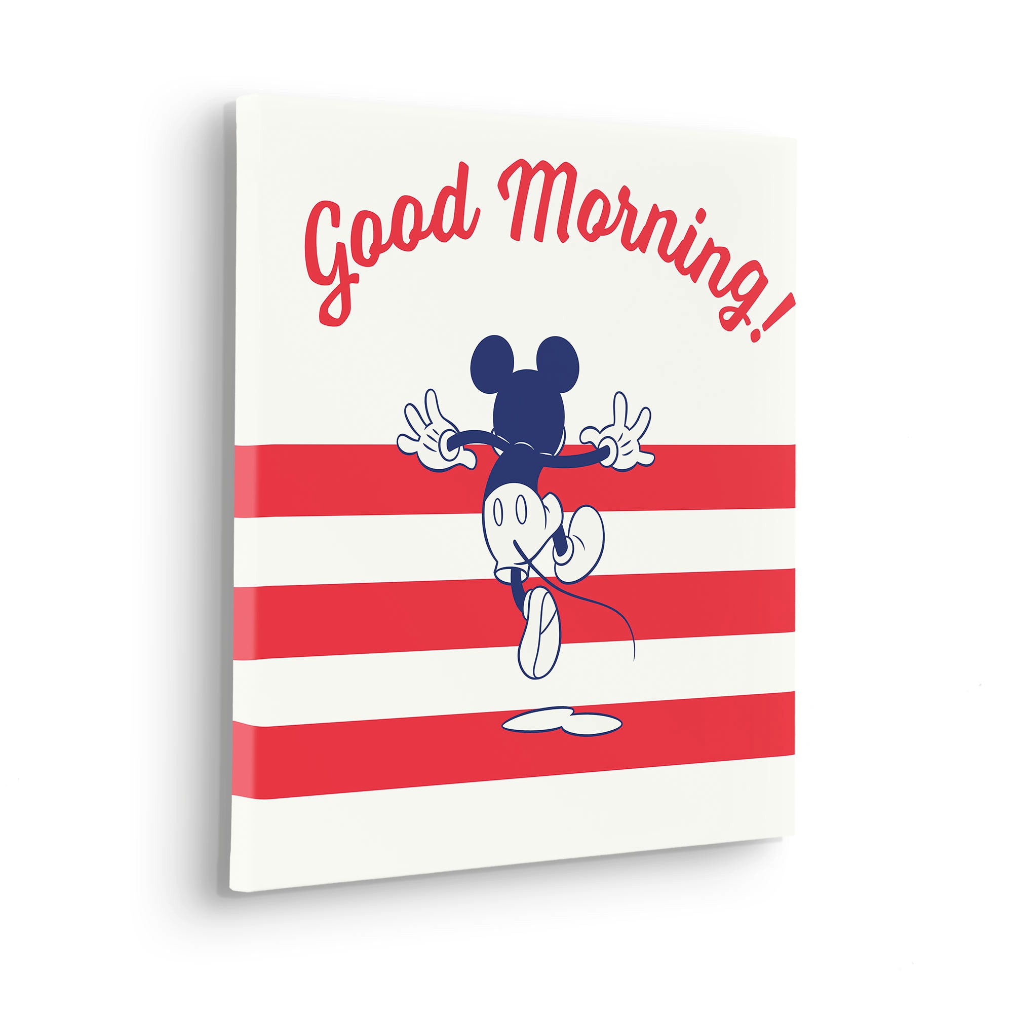 Image of Komar Leinwandbild "Mickey Good Morning - Grösse 40 x 40 cm" Natur 1 Stk. tlg. Keilrahmenbild mi Echtholzrahmen