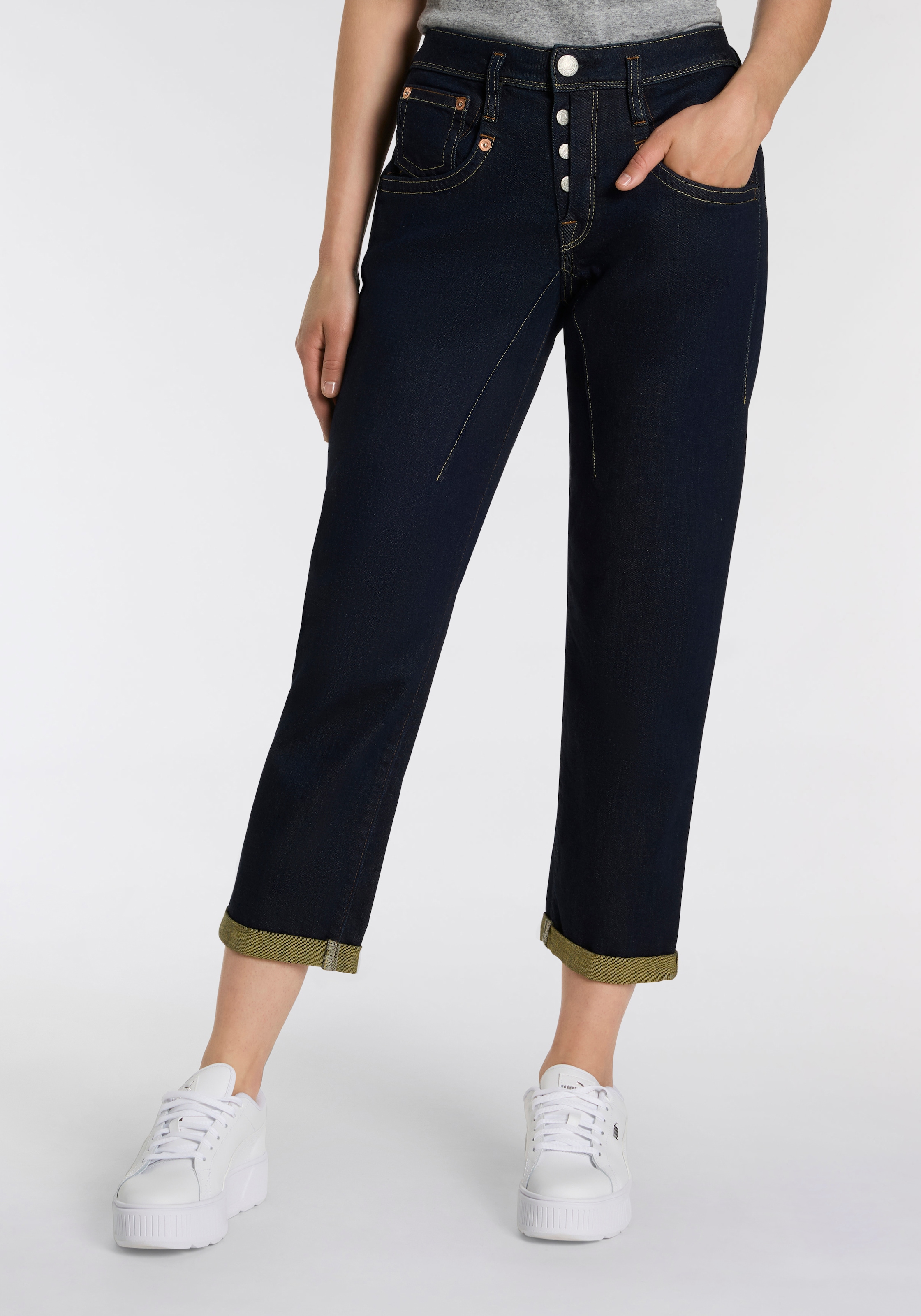 Image of Herrlicher Boyfriend-Jeans "Shyra Tap Denim Comfort" mit Umschlagsaum