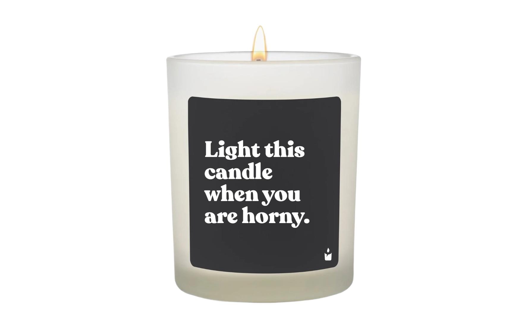 Image of Duftkerze "ChattyCandles Light this candle when you are horny 6,7 x 8 cm"