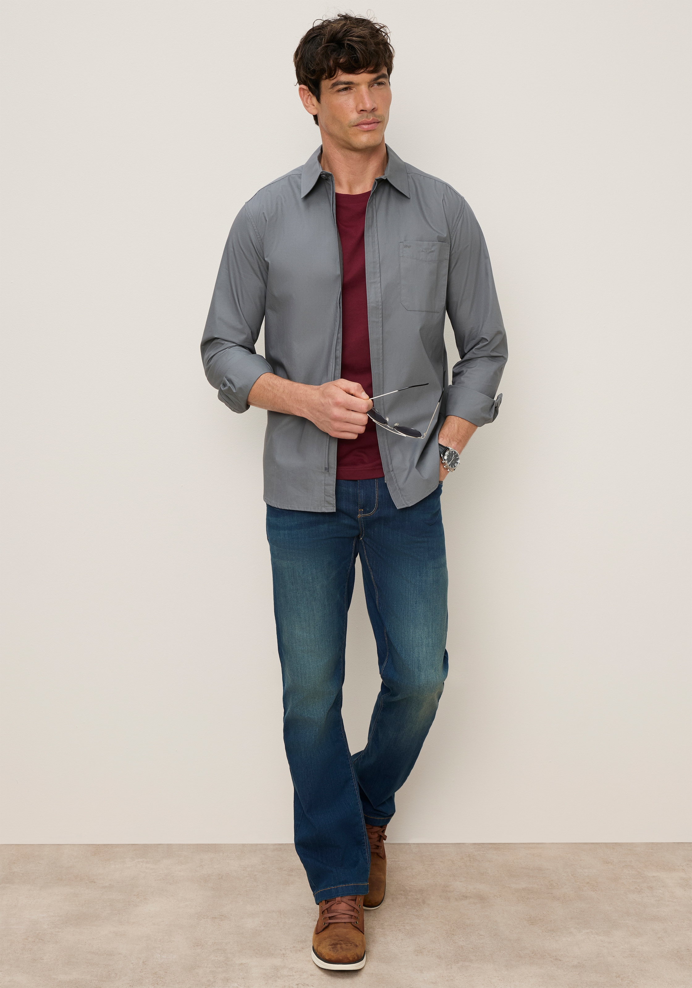 Man's World Langarmhemd »mit moderner Reissverschlusslösung« Regular Fit, Die moderne Alternative zum klassischen Hemdenlook