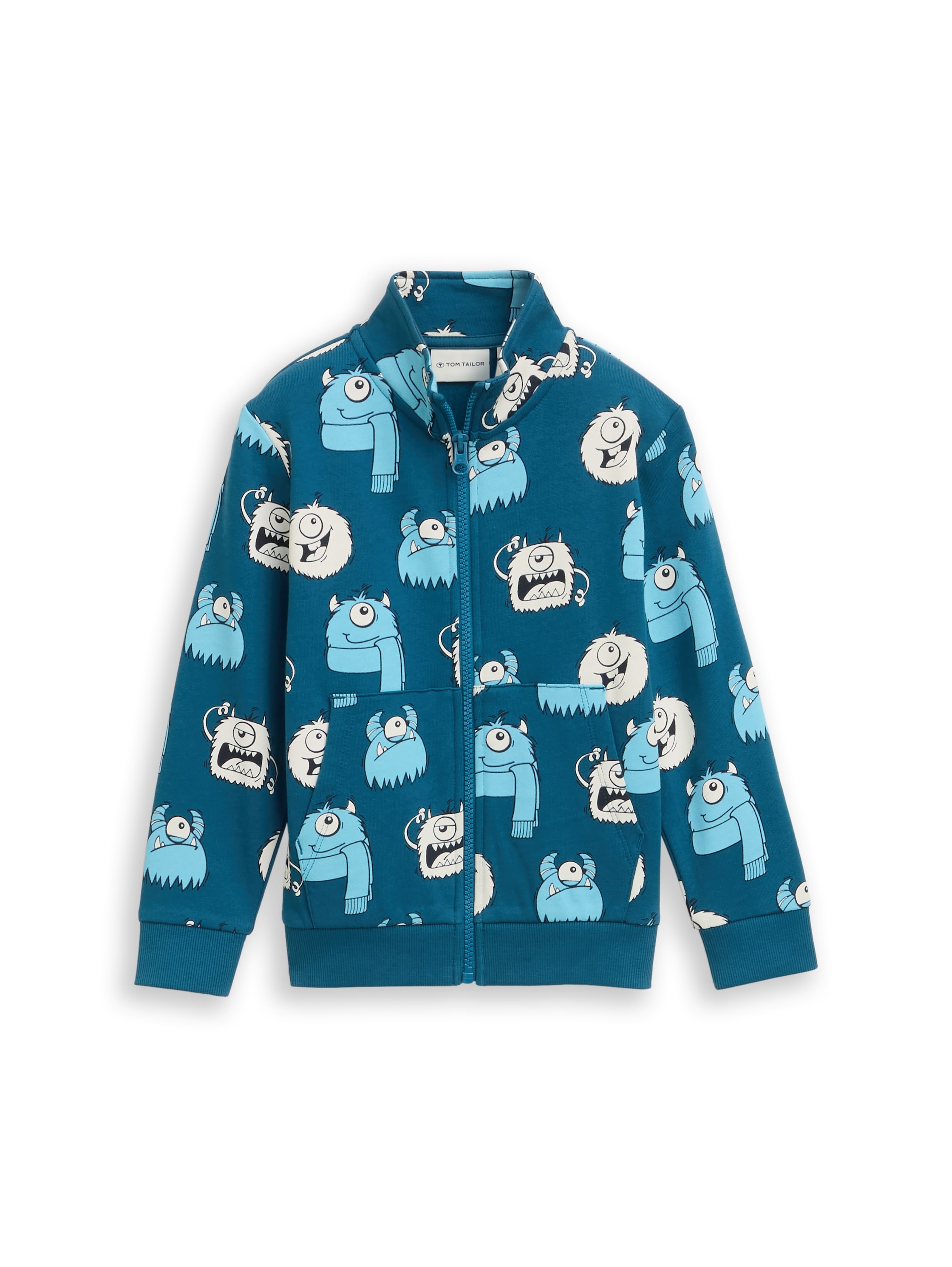 Image of TOM TAILOR Sweatjacke mit Allover-Monster-Print, für Kids