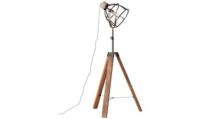 Stehlampe »Matrix Wood«, 1 flammig-flammig, 163 cm Höhe, Ø 72 cm, E27, schwenkbar,...