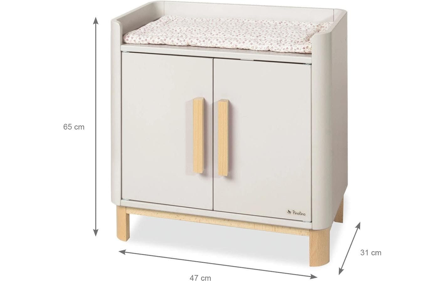 Pinolino® Puppenmöbel »Malea« inklusive Wickelauflage »rosa Blümchen«