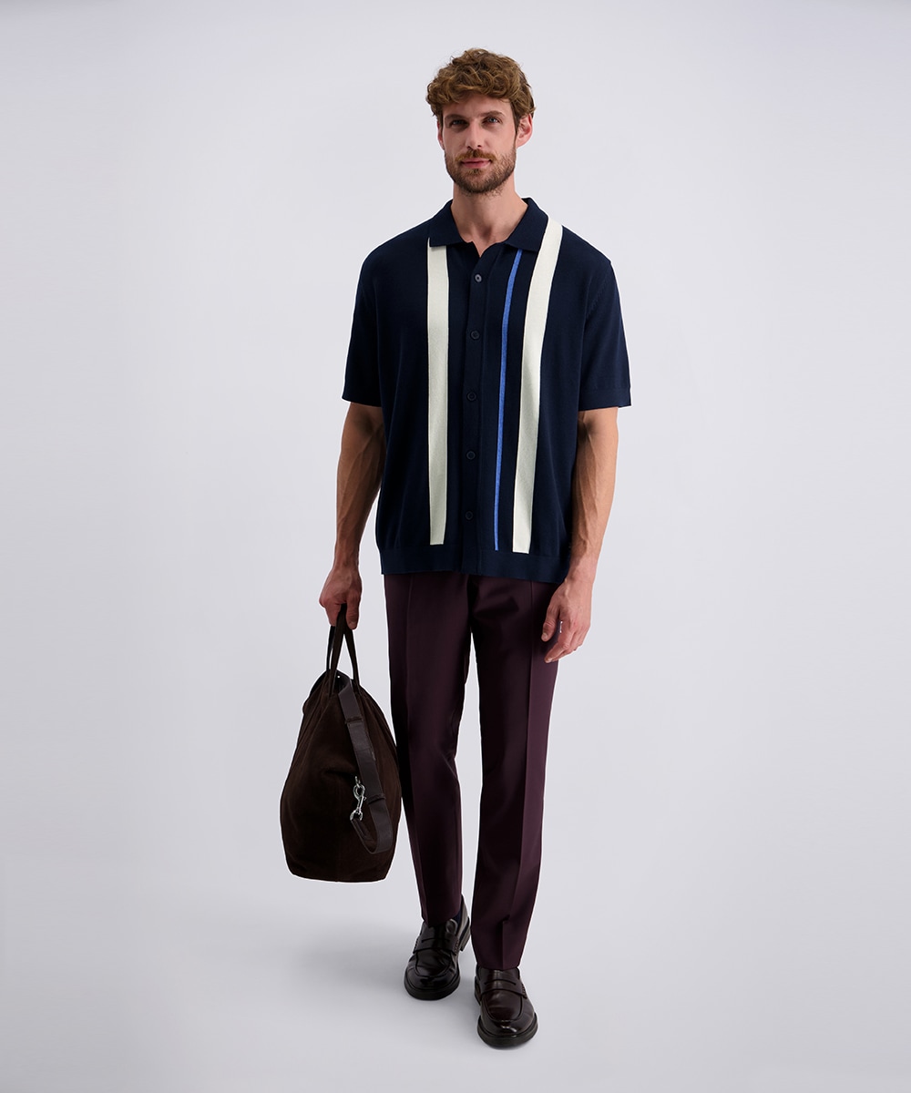 Pierre Cardin Polo mit durchgehender Knopfleiste