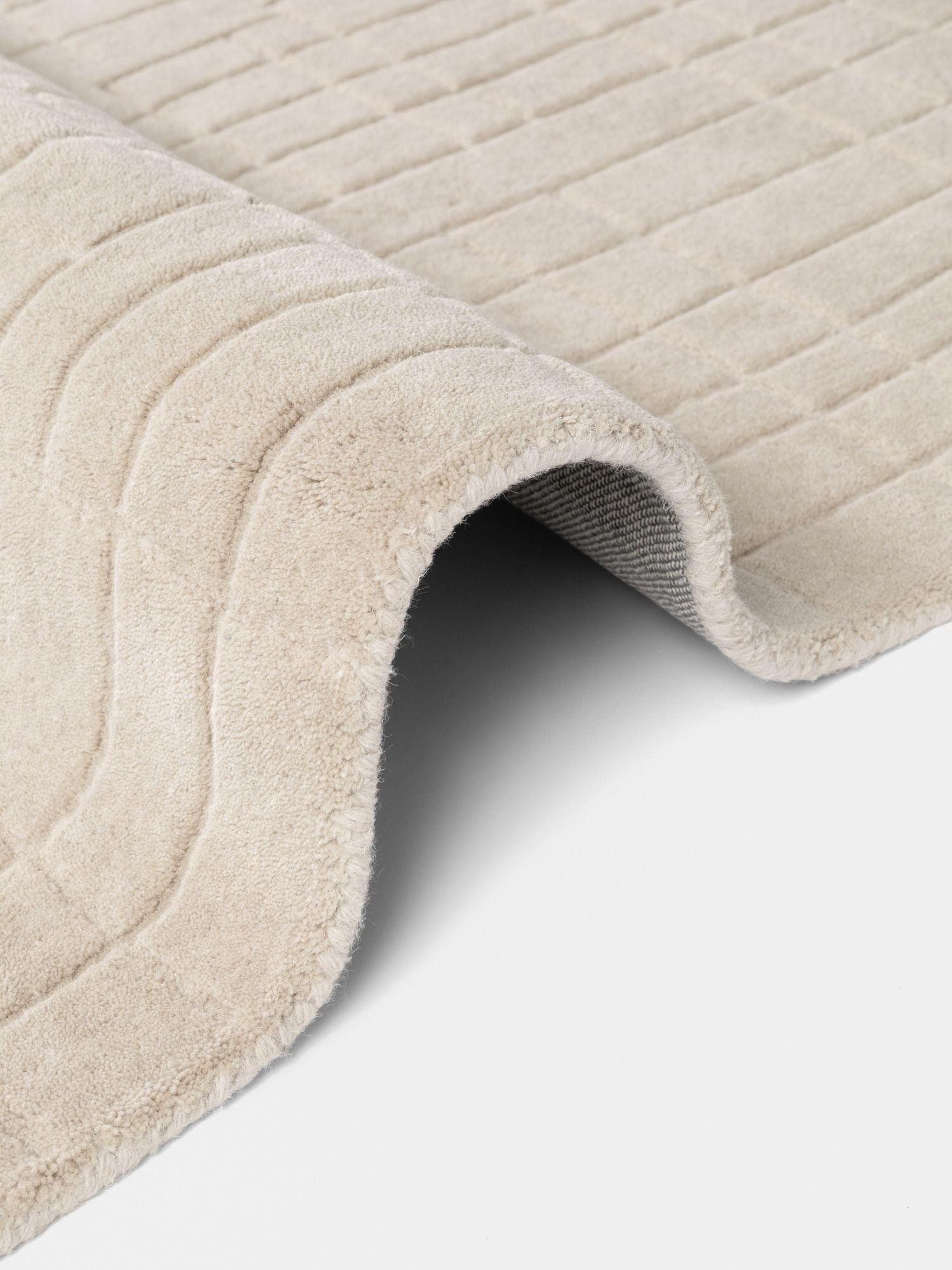 Villeroy & Boch Tapis en laine »Kenso« Rond 15 mm Höhe laine, à carreaux, naturel, fait main, salon, chambre, hygge
