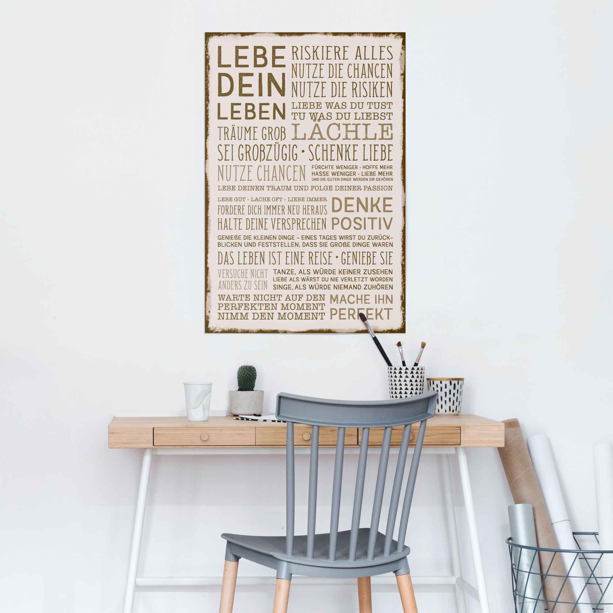 Reinders Poster "Denke positiv" 1 Stk. tlg.