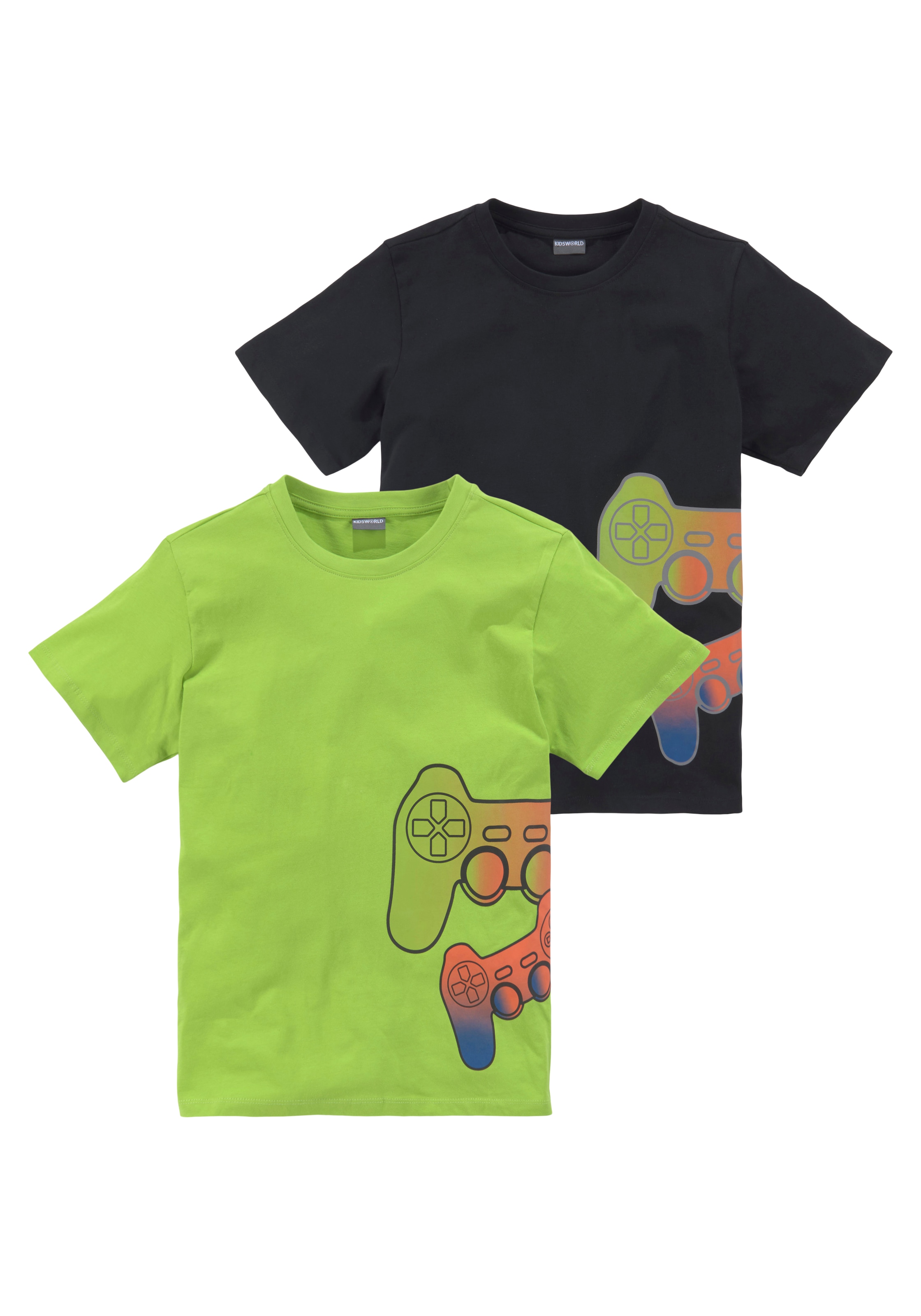 KIDSWORLD T-Shirt »GAMER«, auf (Packung, 2er-Pack) versandkostenfrei 2 tlg