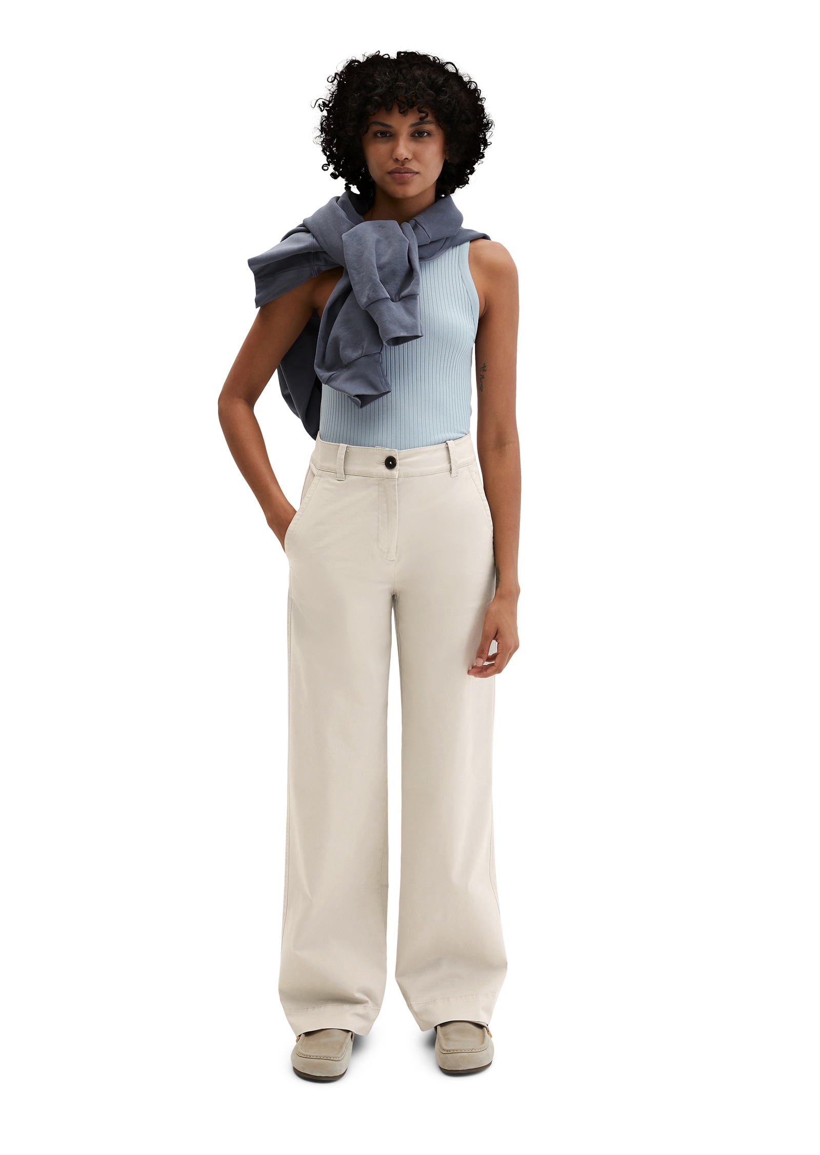 Marc O'Polo Pantalon stretch  straight leg, aus Brushed Cotton Twill