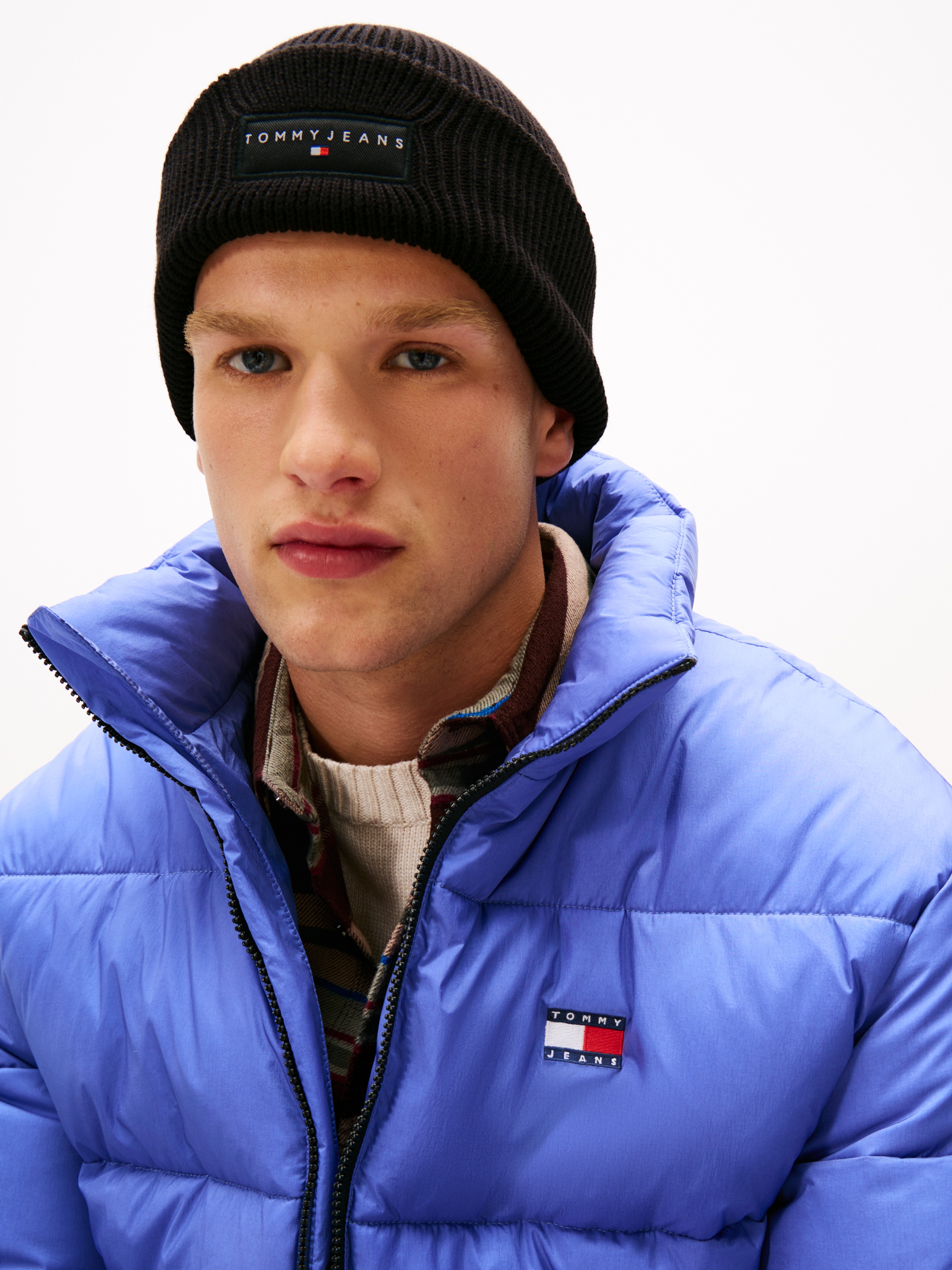 Tommy Jeans Beanie »TJM LINEAR«, in Grobstrick, mit Umschlag