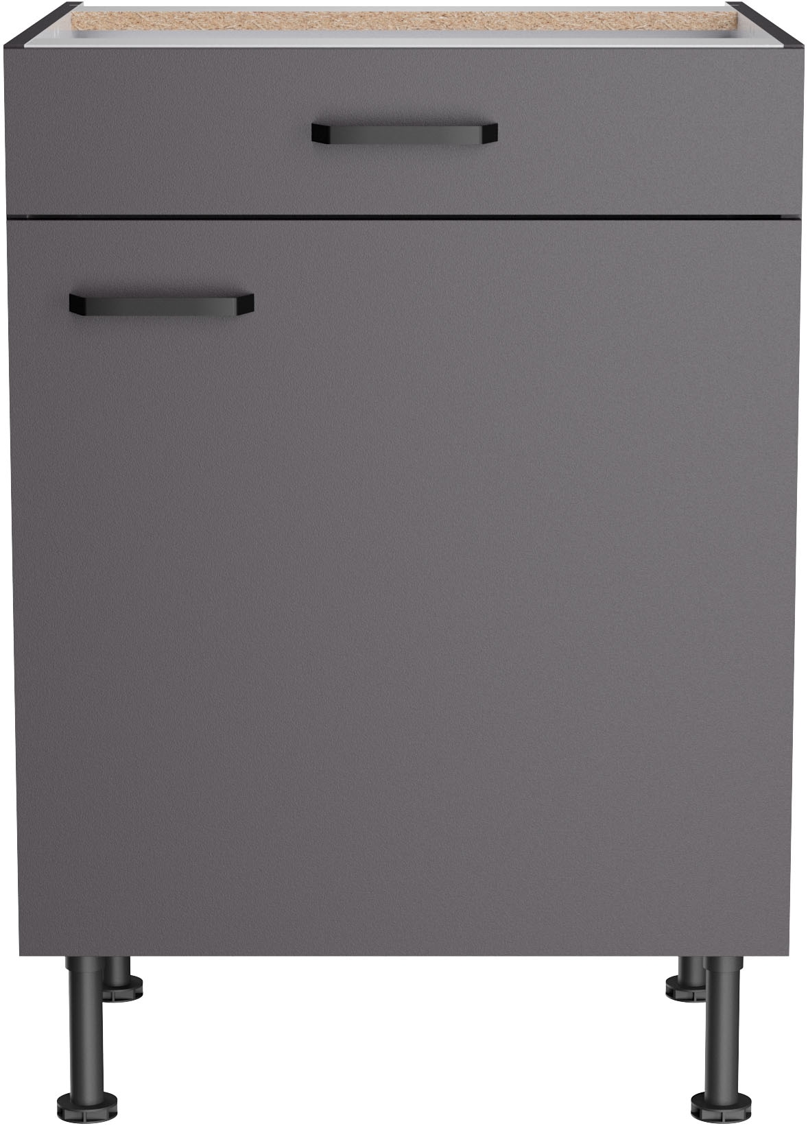 KOCHSTATION Unterschrank »KS-Paula« 60 cm breit, 87 cm hoch, mit 1 Schubkasten, 1 Tür, 1 Einlegeboden