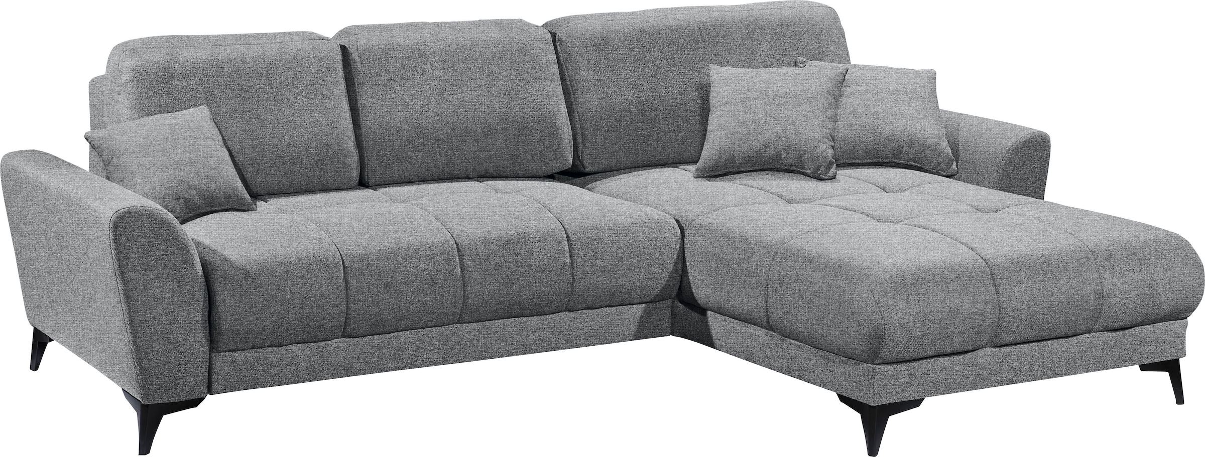 ED EXCITING DESIGN Ecksofa »Bern L-Form«, mit Bettfunktion, Bettkasten & 3 Zierkissen