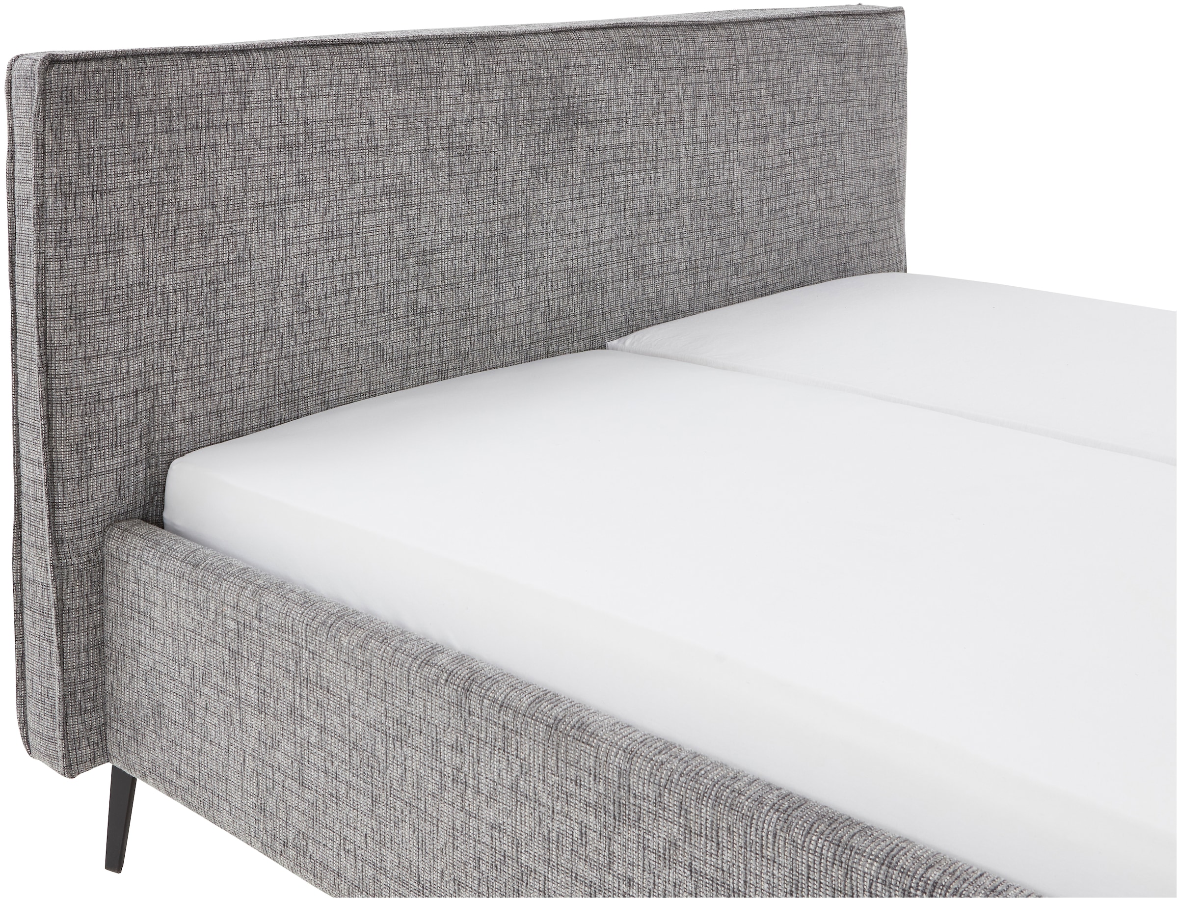 meise.möbel Polsterbett »Riva II«, mit schwarzen Metallfüssen, wahlweise mit Bettkasten