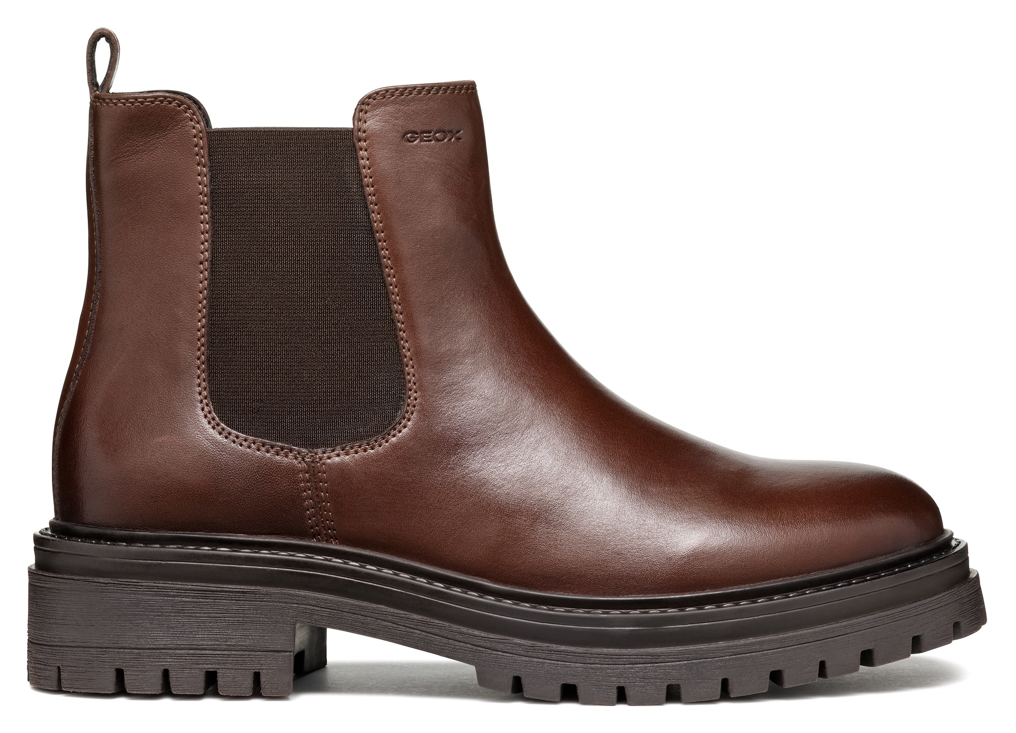 Geox Chelseaboots »D IRIDEA B«, Chunky Boot, Plateau Stiefelette mit modischem Blockabsatz