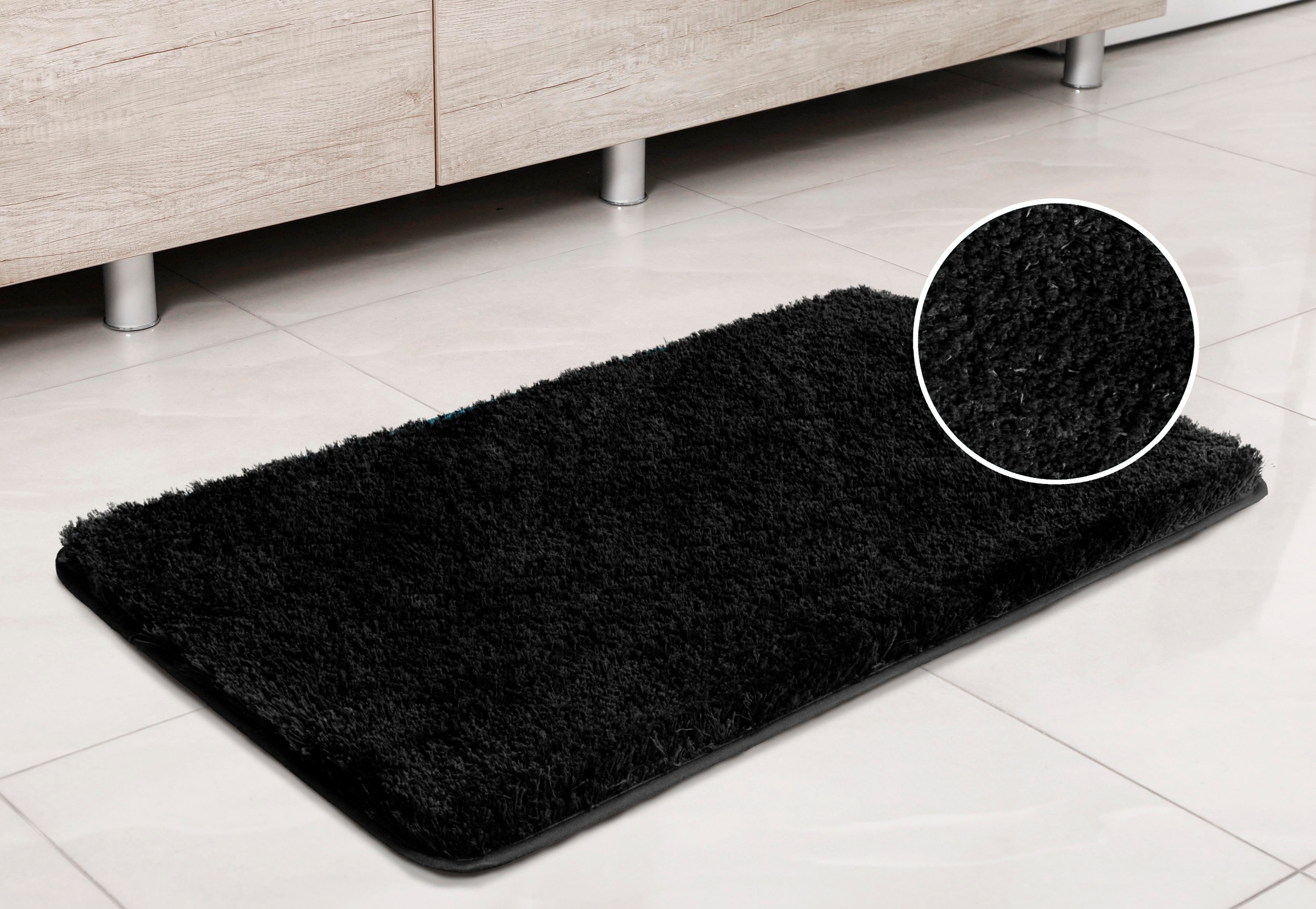 Möve Badematte »Superwuschel, Badvorleger, Badezimmer Teppich« Höhe 40 mm rutschhemmend beschichtet fussbodenheizungsgeeignet | schnell trocknend | strapazierfähig Mikrofaser-Badematte, Badteppich, rechteckig, rund & als 3-tlg. Set