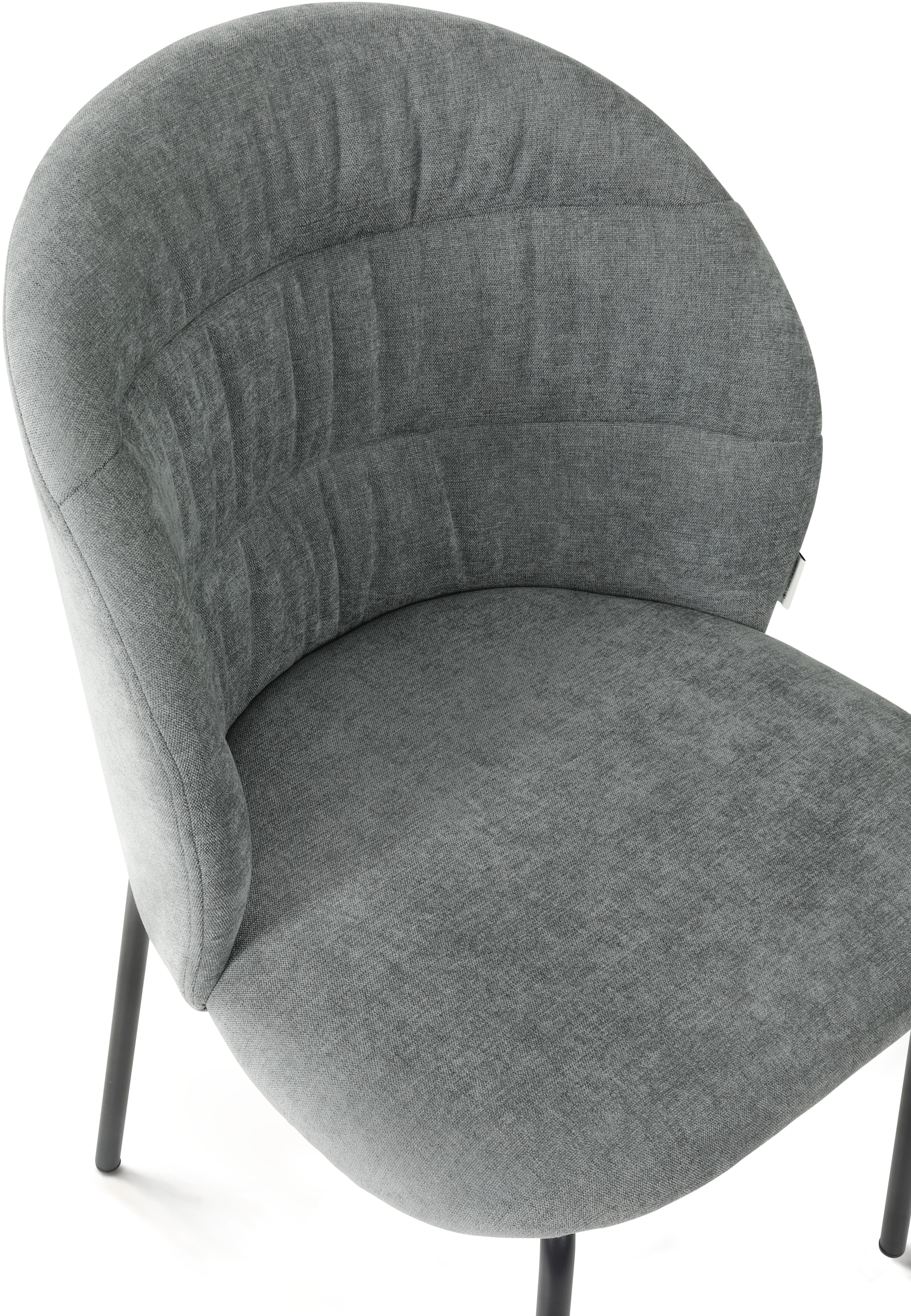 TOM TAILOR HOME 4-Fussstuhl »LEAF CHAIR«, (Set), 2 St., Chenille, 4-Fussgestell, Raffung in der Rückenlehne