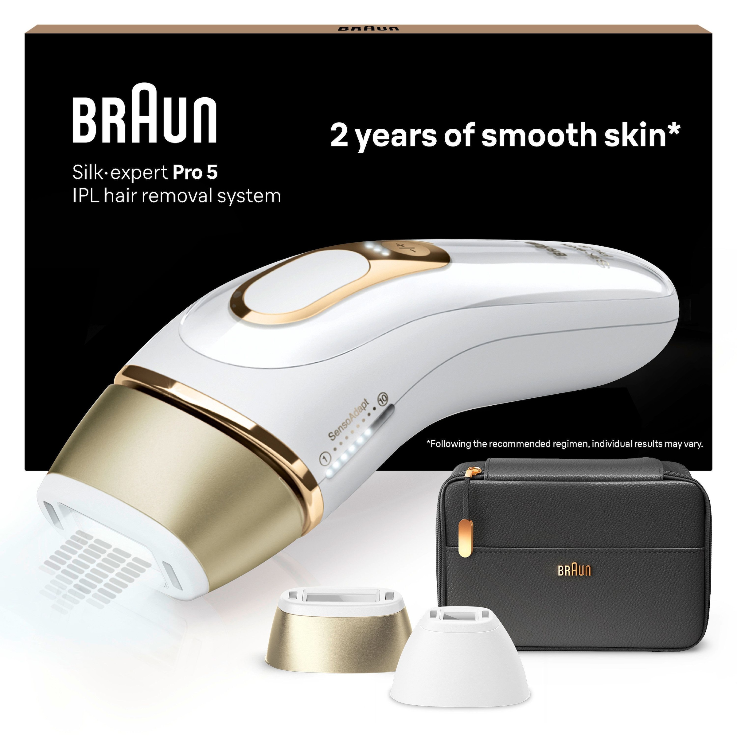 Image of Braun IPL-Haarentferner "Silk·expert Pro 5 PL5140" pro Minute bis zu 125 Lichtimpulse 2 Aufsätze, mit Aufbewahrungstasche