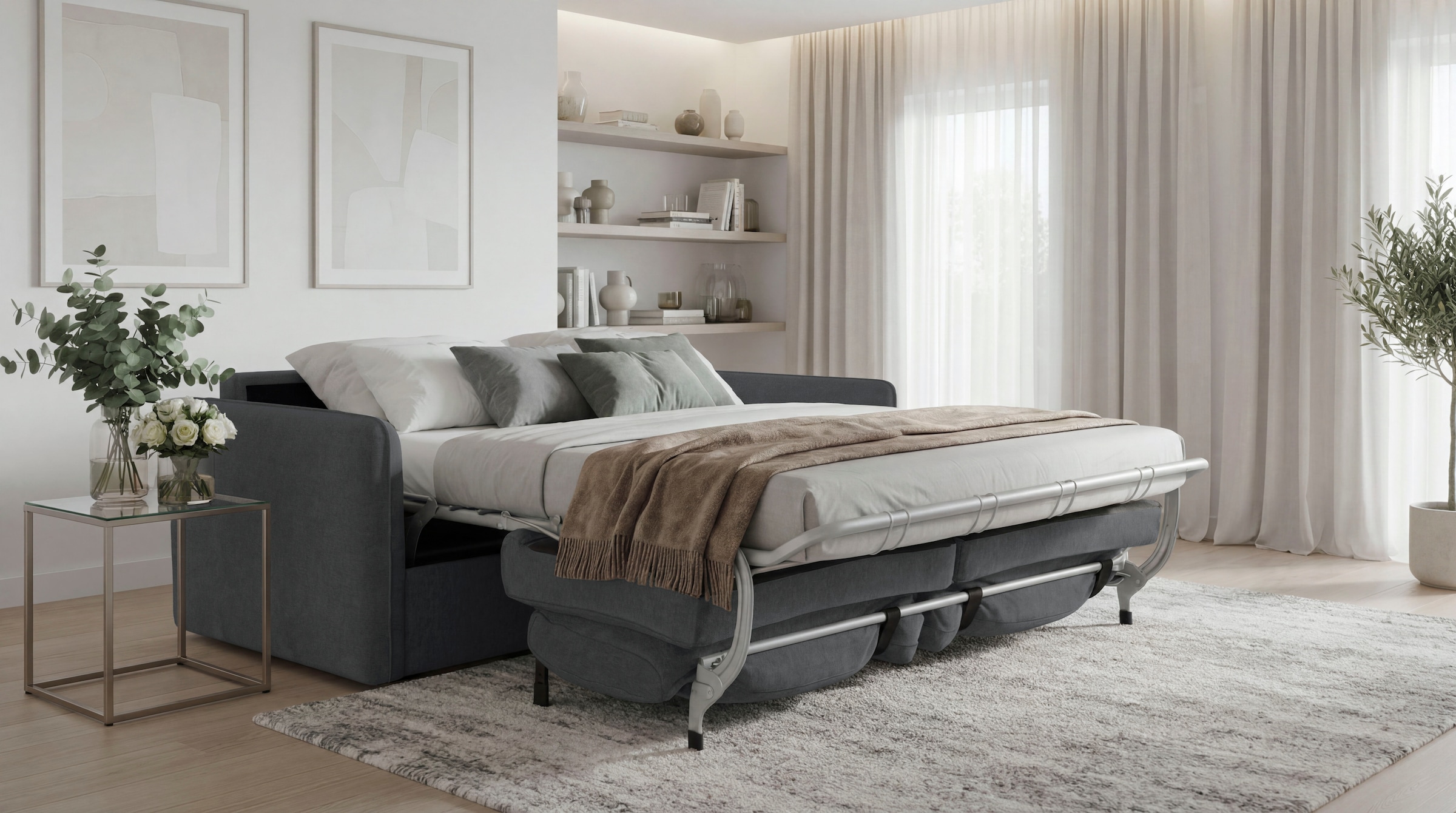 GOODproduct Schlafsofa »Bergamons« 2-Sitzer, mit Dauerschlaffunktion, inkl. Federkernmatratze, Lattenrost