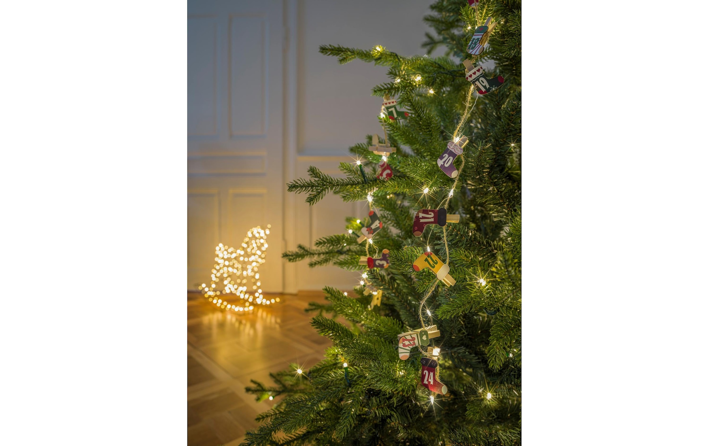 LED-Lichterkette »LED-Lichterkette Clips Christma«