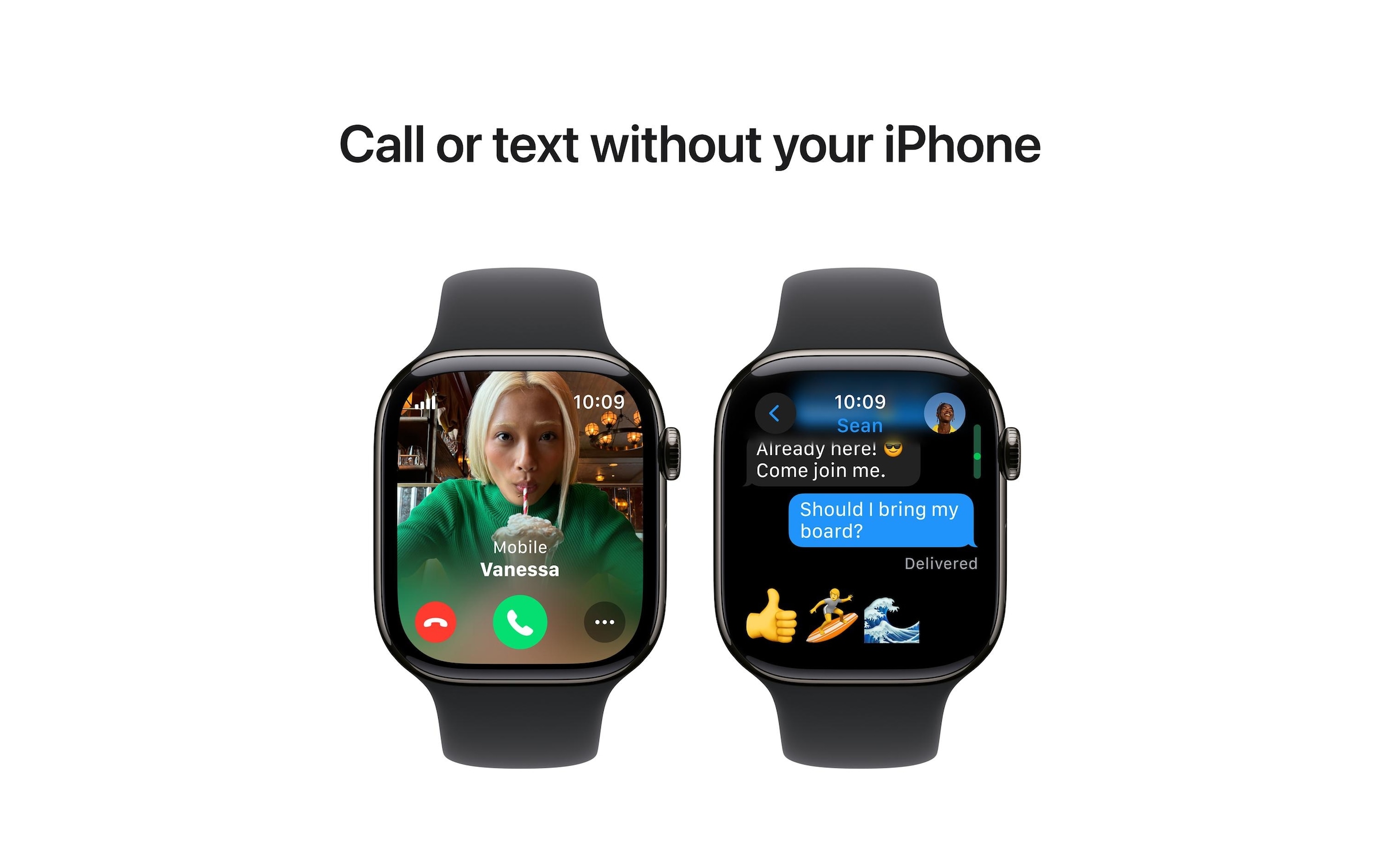 Apple Watch Series 10 Titan, 46 mm, GPS + Cellular, Sport Band S/M, Schiefer