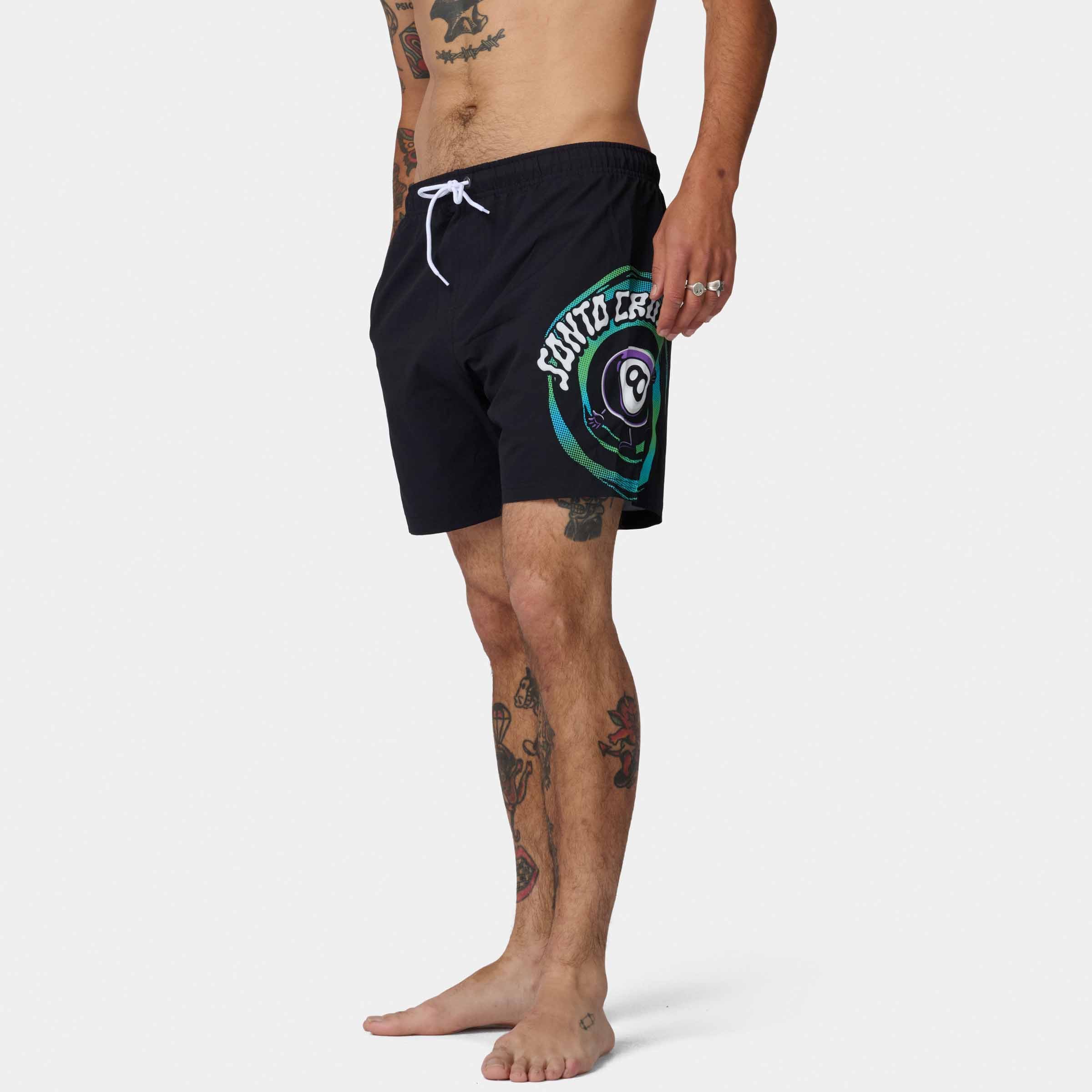 Image of Santa Cruz Badeshorts "WINKOWSKI VERTIGO SWIMSHORTS" für sportliche Aktivitäten, leichtes Polyester, sportlicher Stil