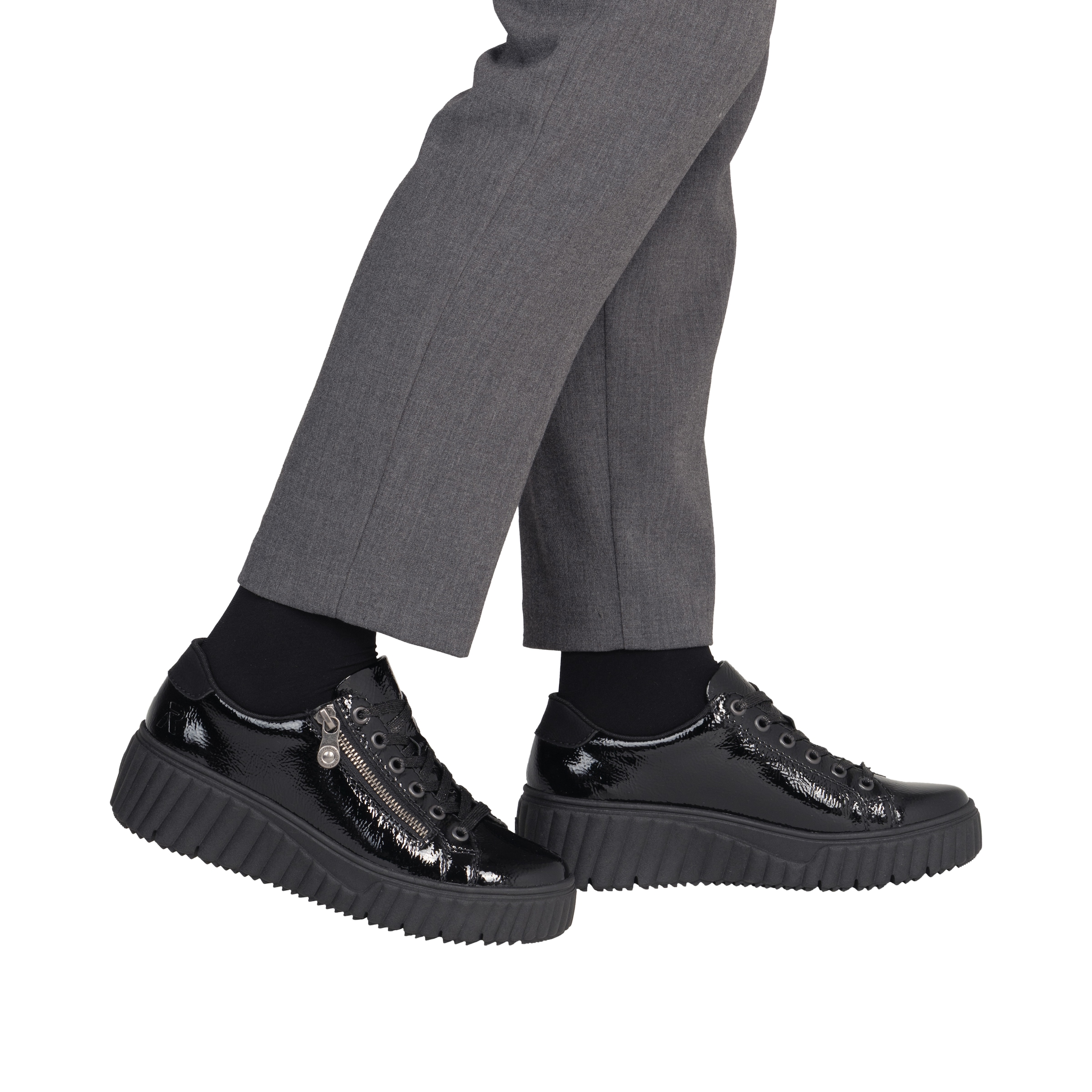 Rieker Baskets à plateforme  chaussure de loisir, chaussure basse, à lacets avec semelle compensée